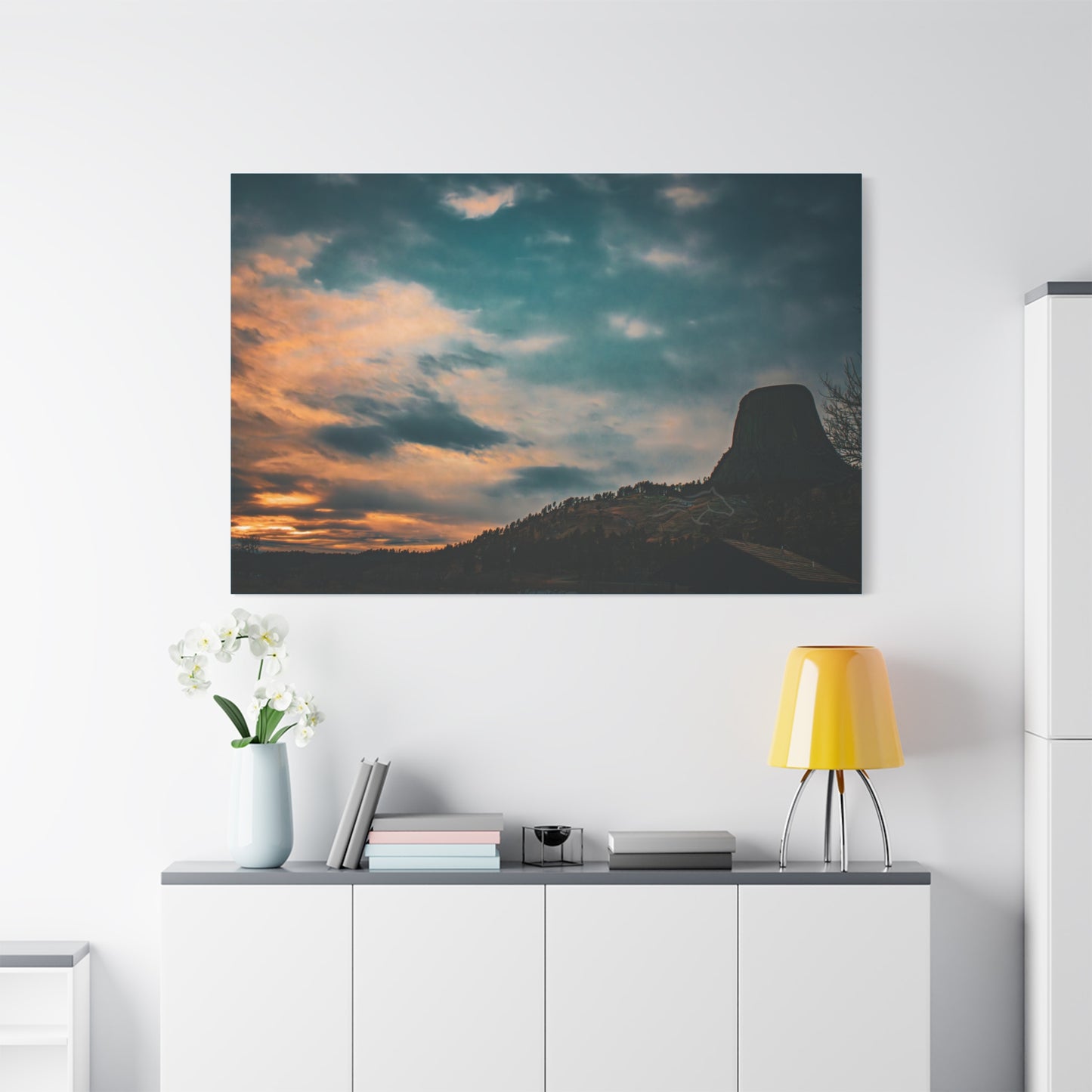 Scenic Landscape Devils Tower Canvas