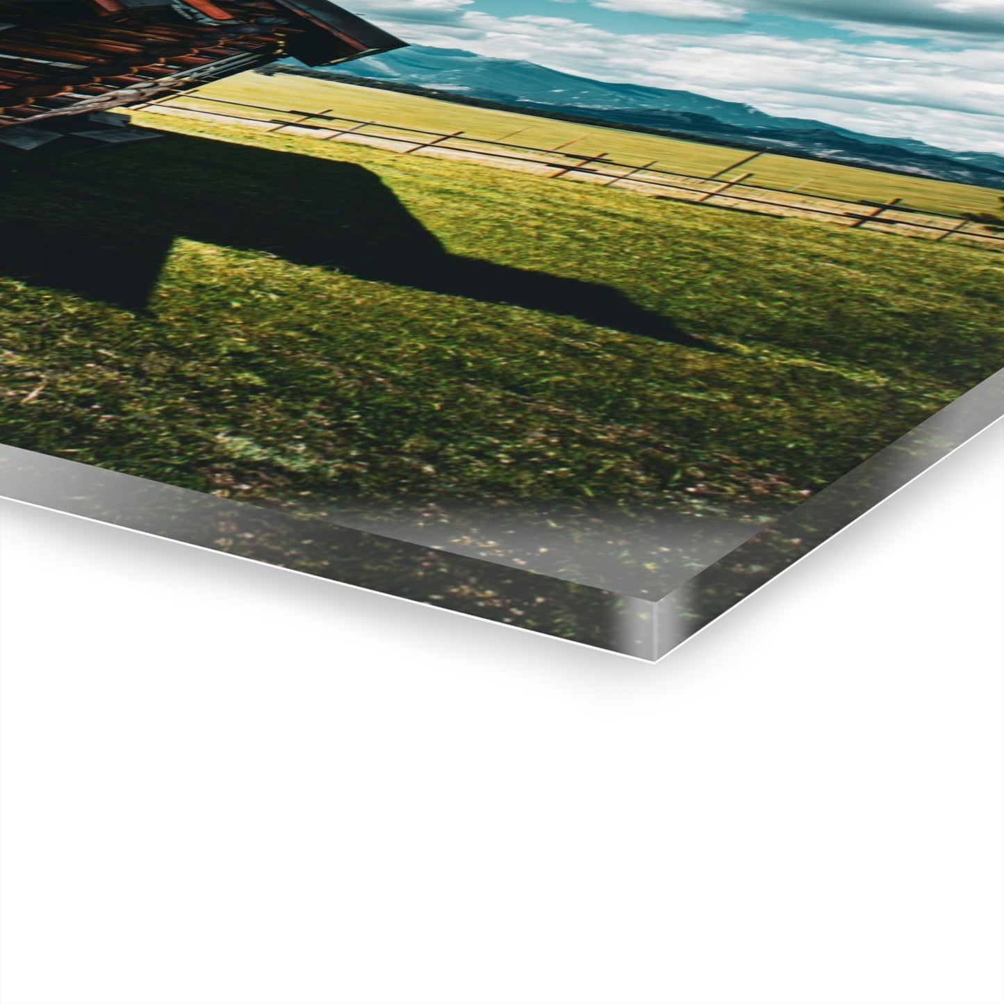 Rustic Mountain View Church Acrylic