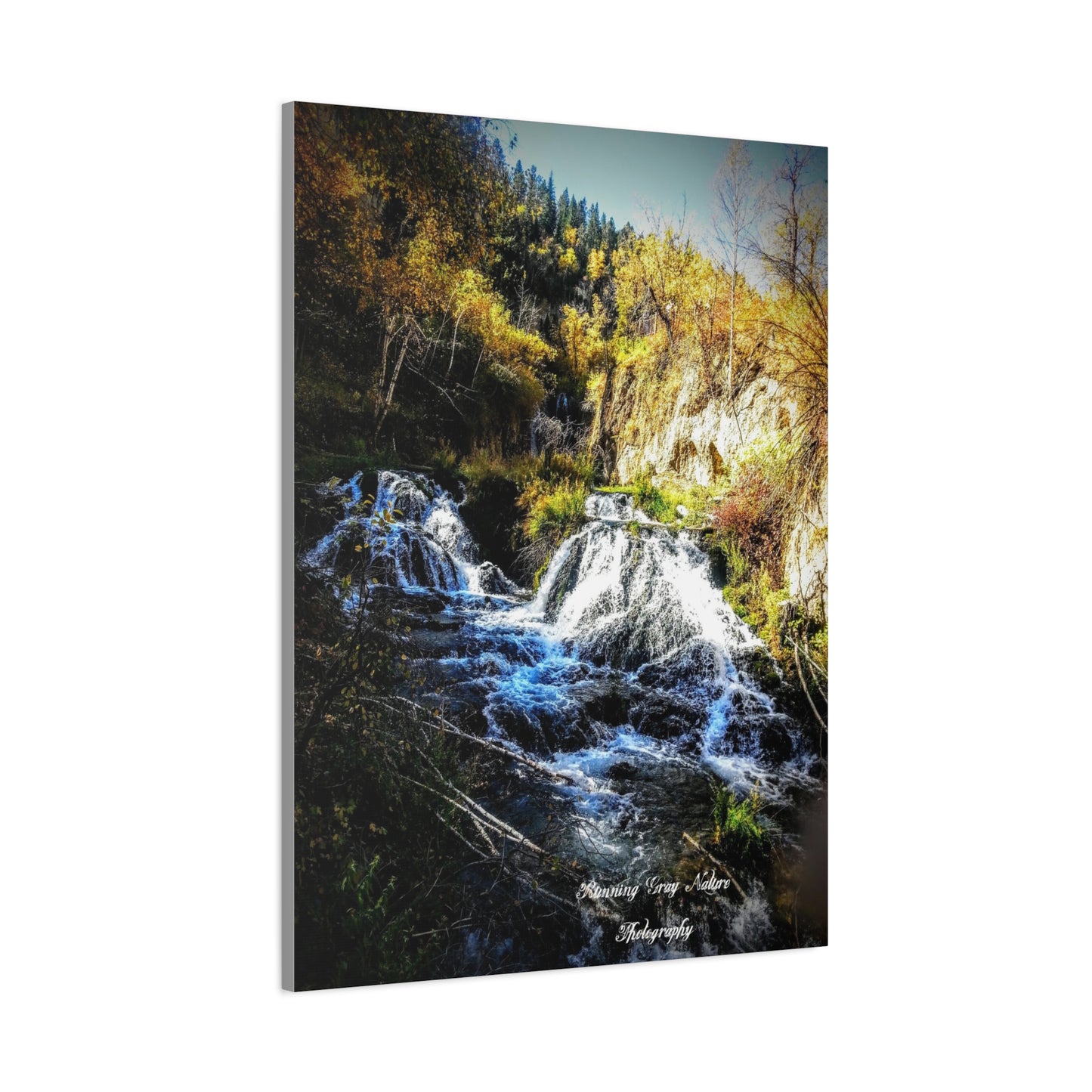 Spearfish, SD Roughlock Falls Matte Canvas, Stretched, 1.25"