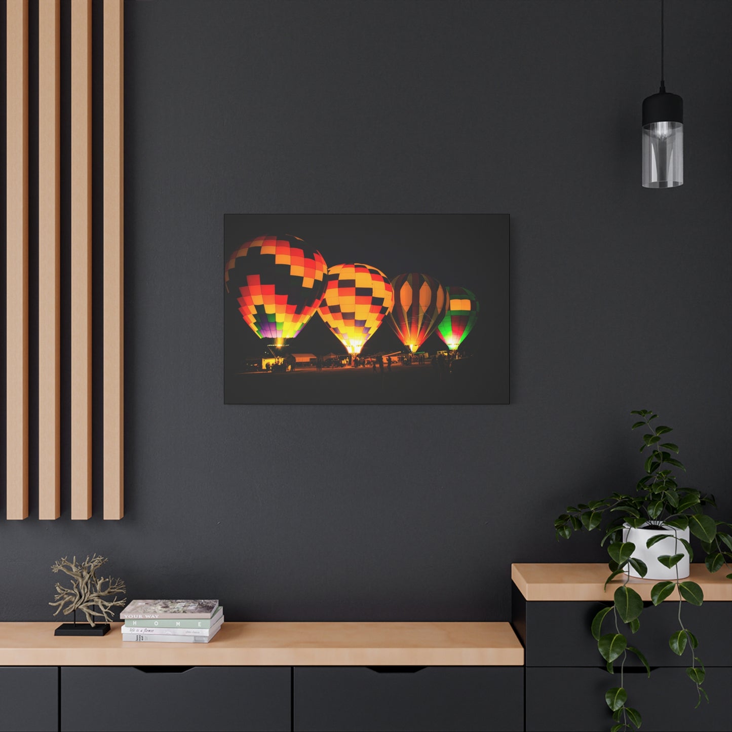 Four Colorful Hot Air Balloon Canvas