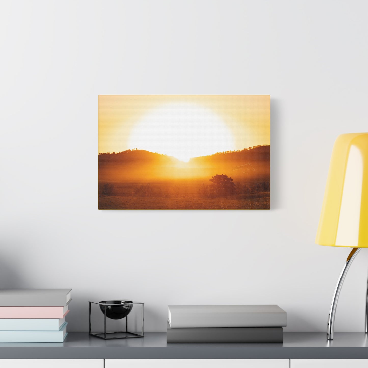 Buffalo Round Up Sunrise Canvas