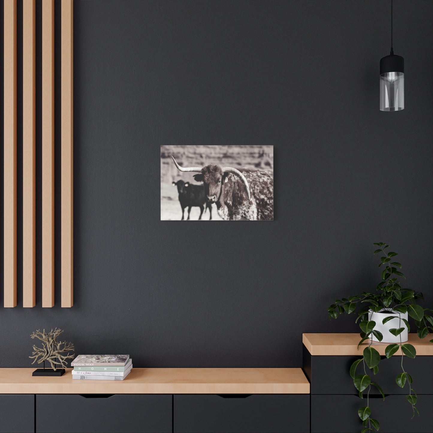 Rustic Longhorn Canvas