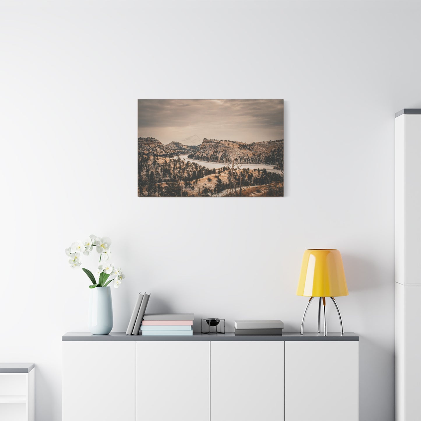 Rustic Mountain Landscape Canvas