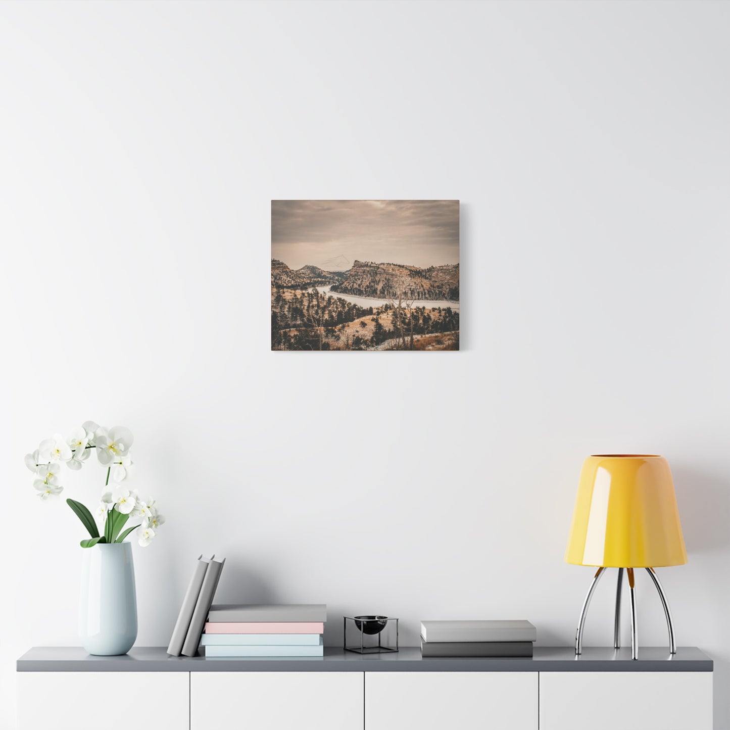 Rustic Mountain Landscape Canvas