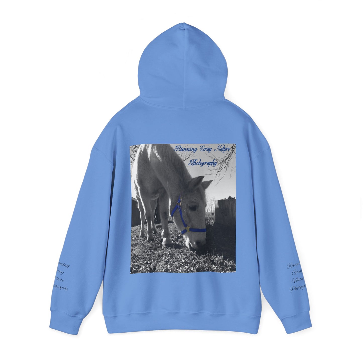 Running Gray Nature Photography Merch Unisex Heavy Blend™ Hooded Sweatshirt