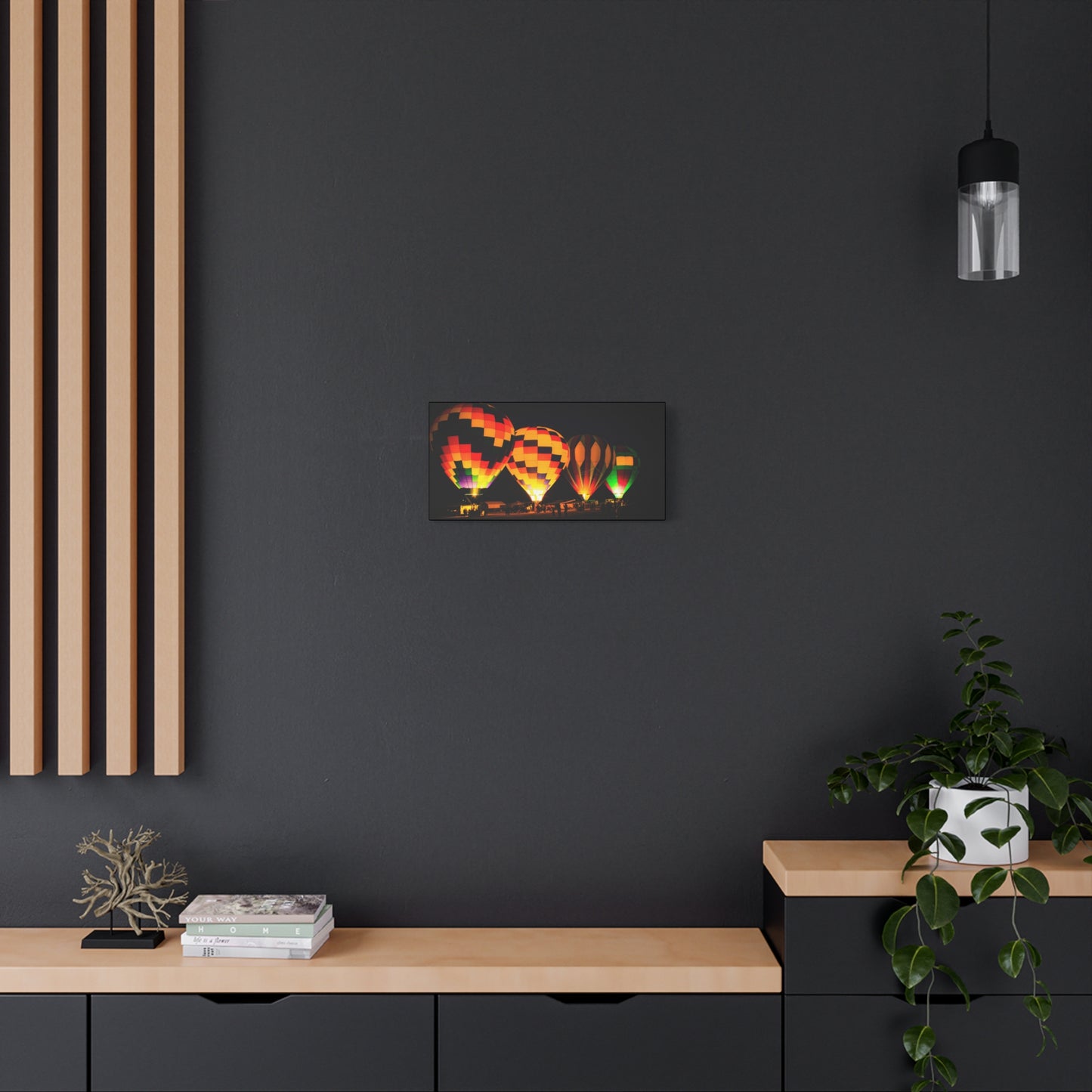 Four Colorful Hot Air Balloon Canvas