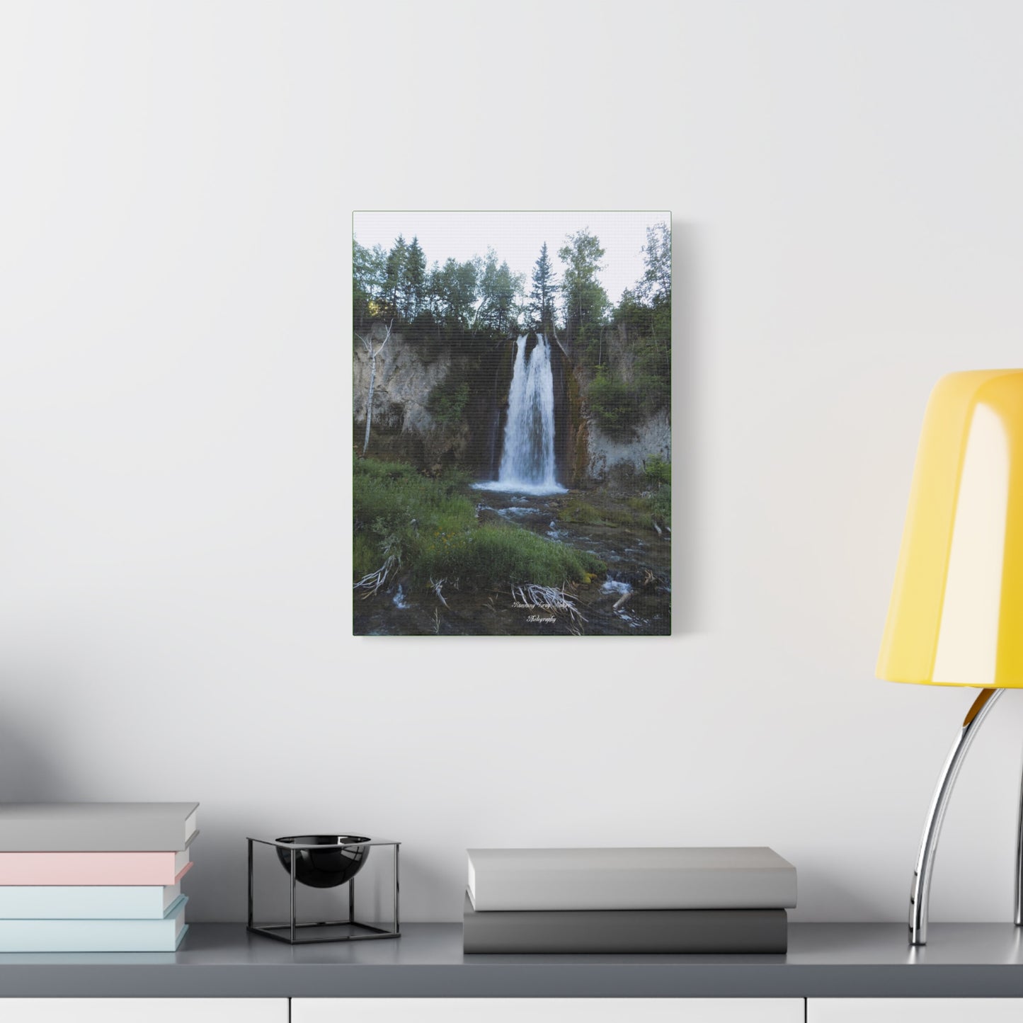 Spearfish Canyon Waterfall Matte Canvas, Stretched, 1.25"