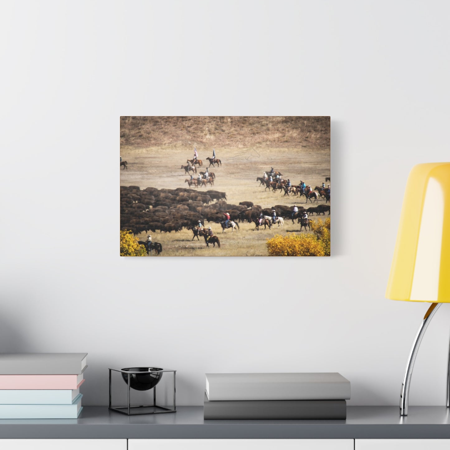 Cowboys and Buffalos Canvas