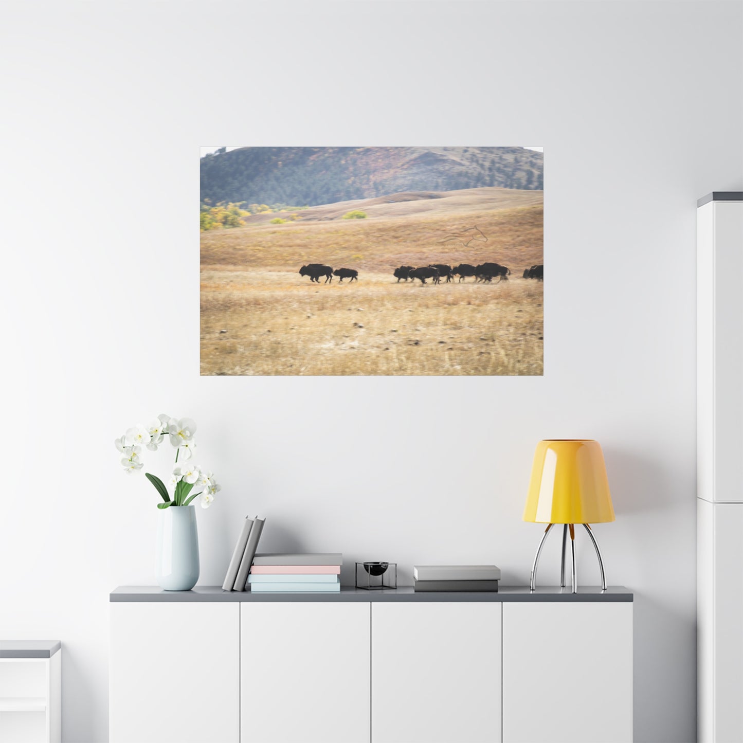 Beginning Buffalo Herd Canvas