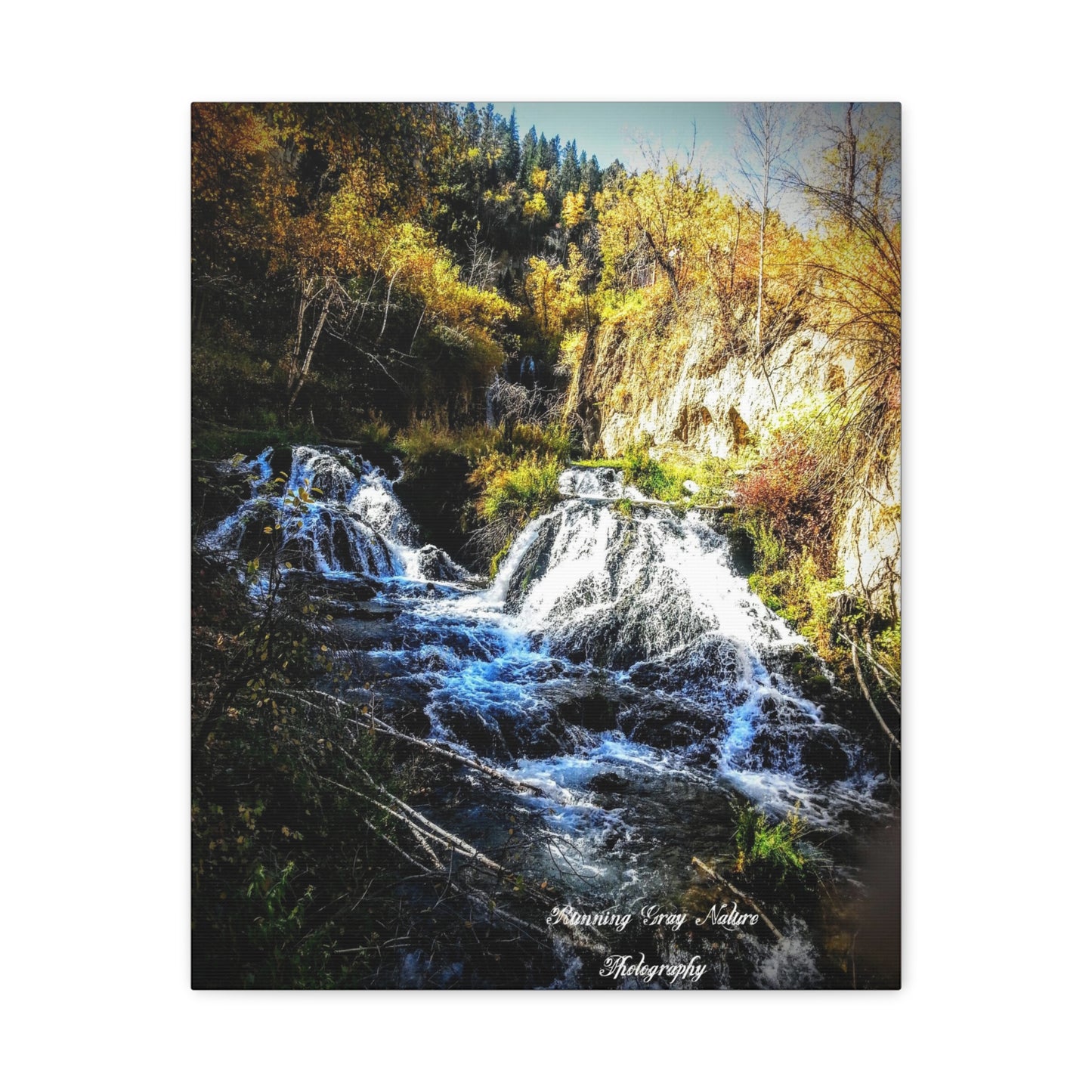 Spearfish, SD Roughlock Falls Matte Canvas, Stretched, 1.25"