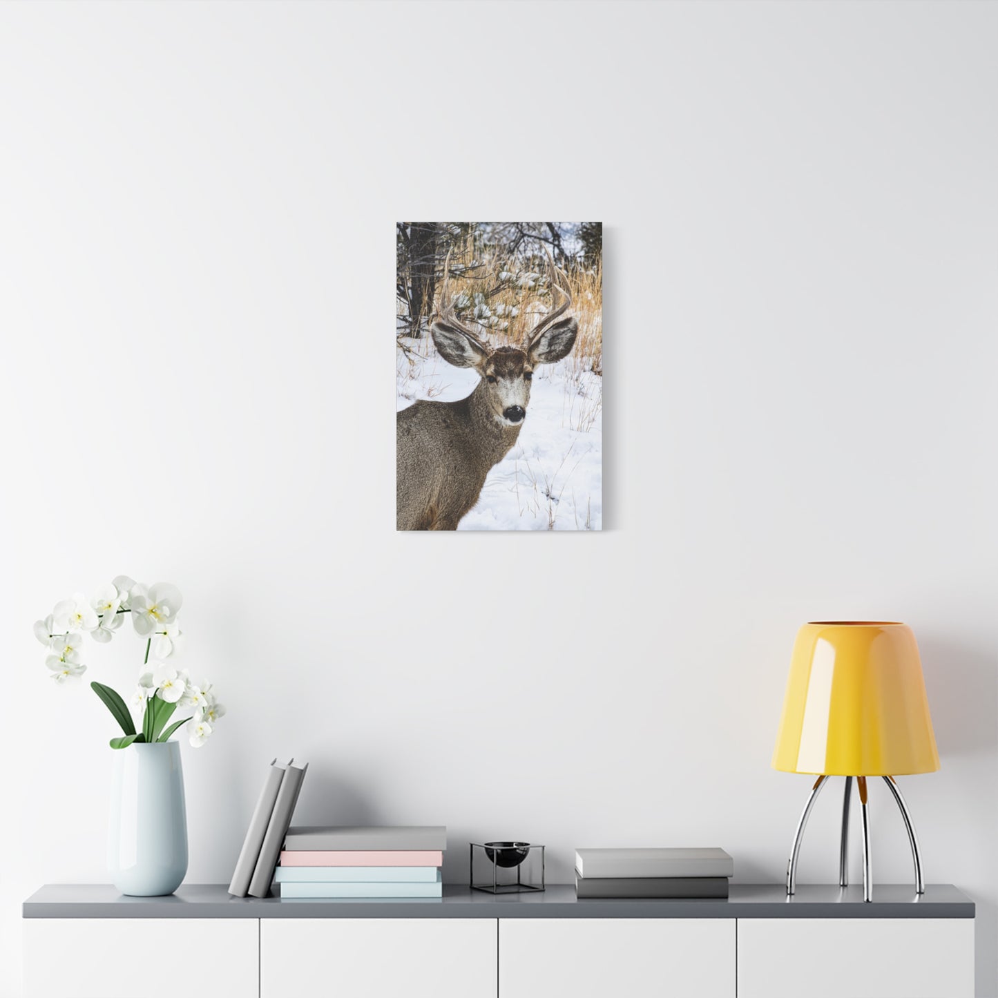 Deer Antlers in February Canvas