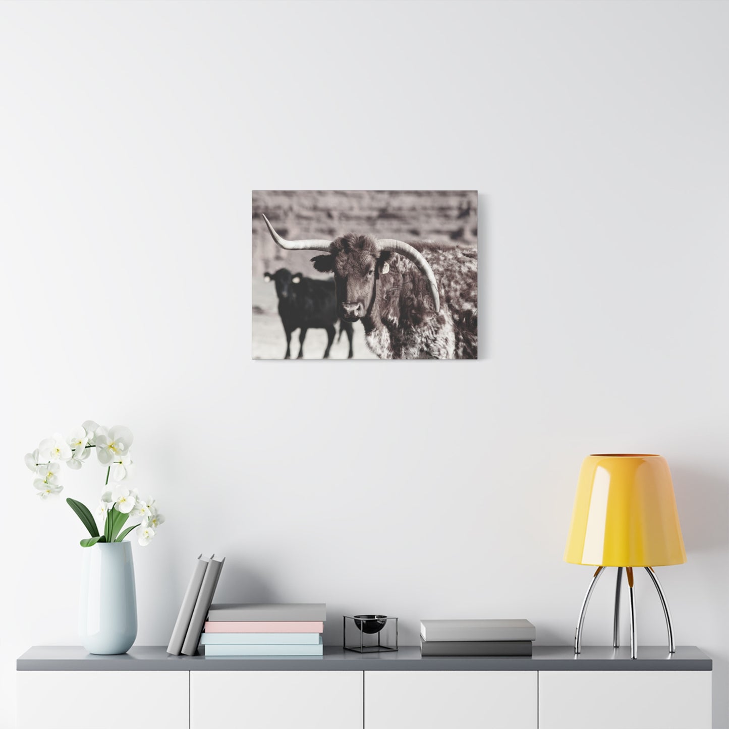 Rustic Longhorn Canvas