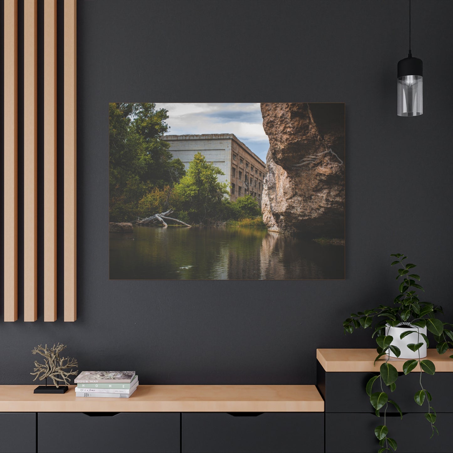 Rustic Ayres Natural Bridge Building Canvas