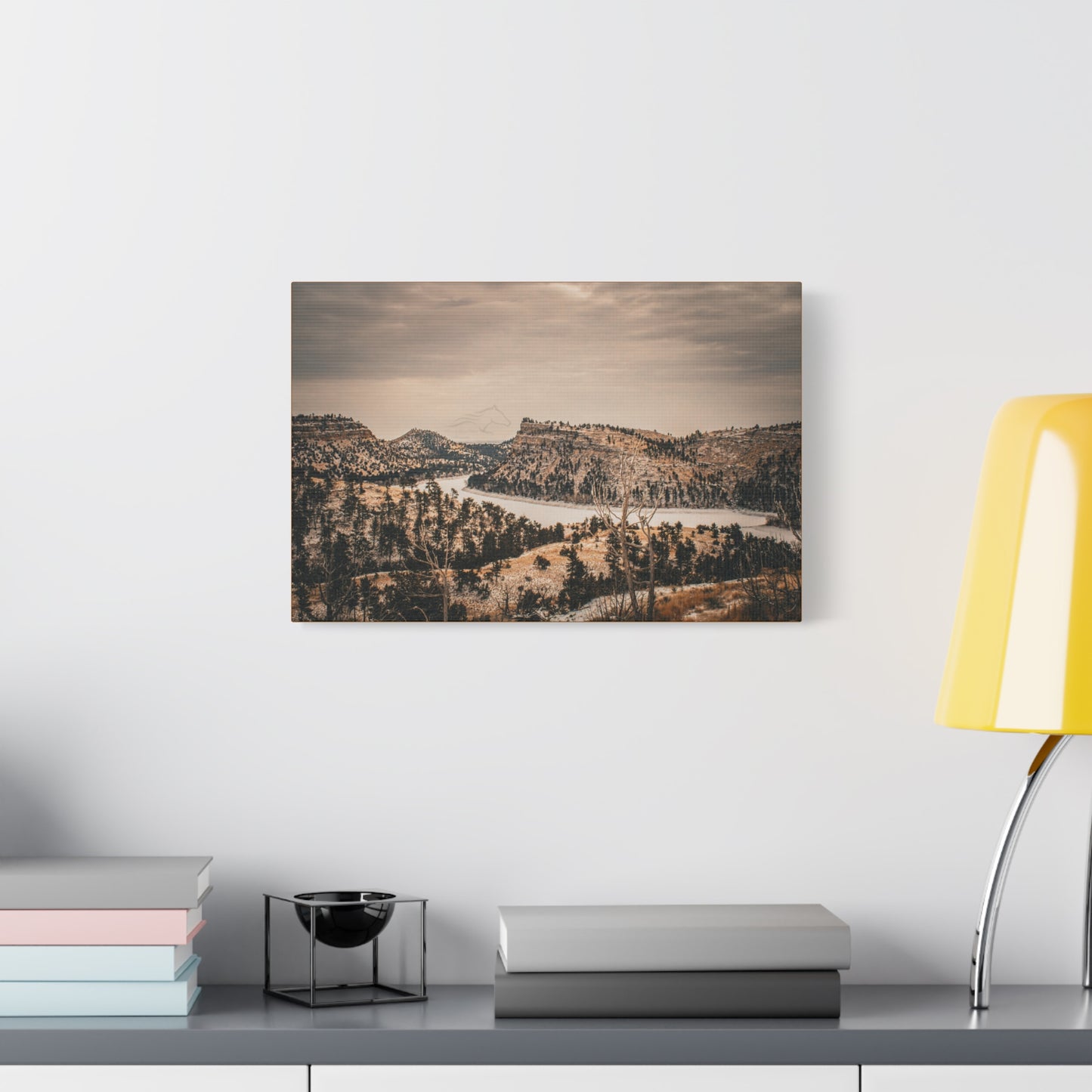 Rustic Mountain Landscape Canvas