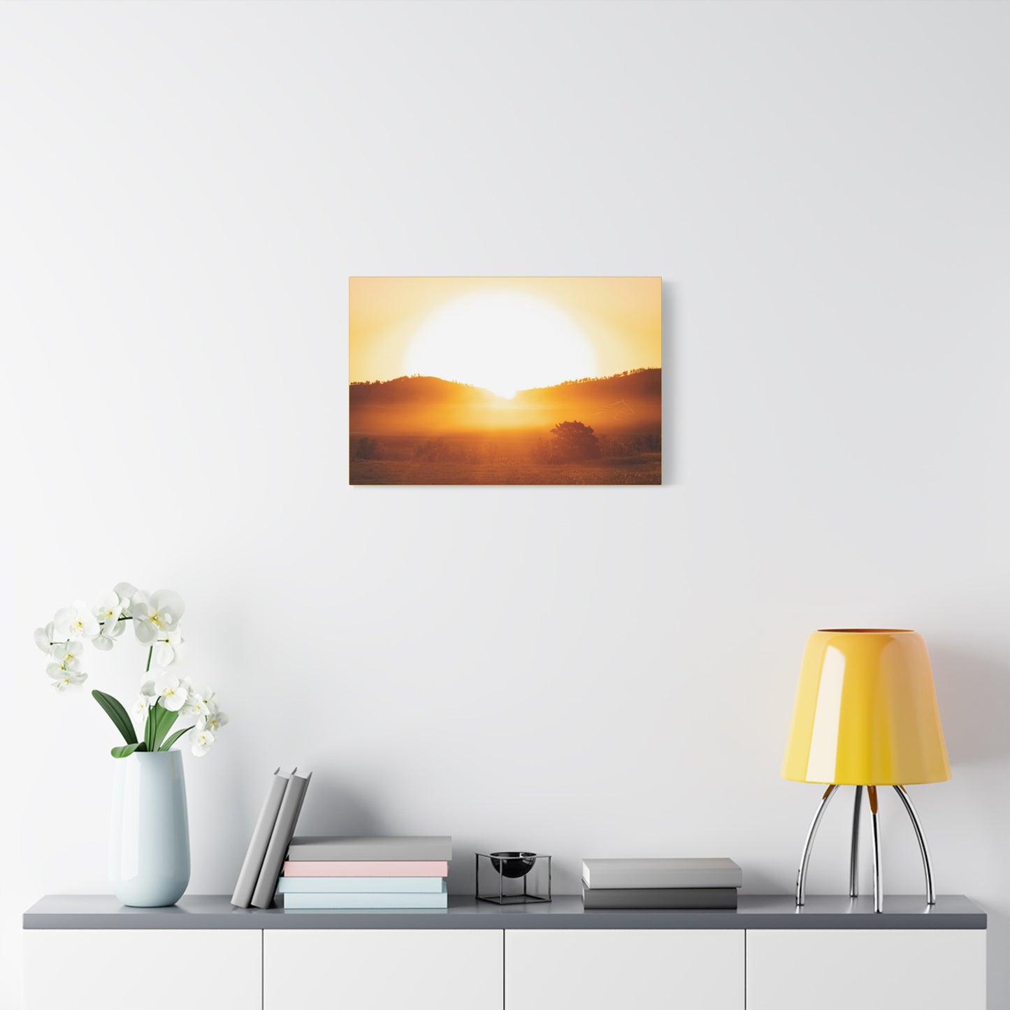 Buffalo Round Up Sunrise Canvas