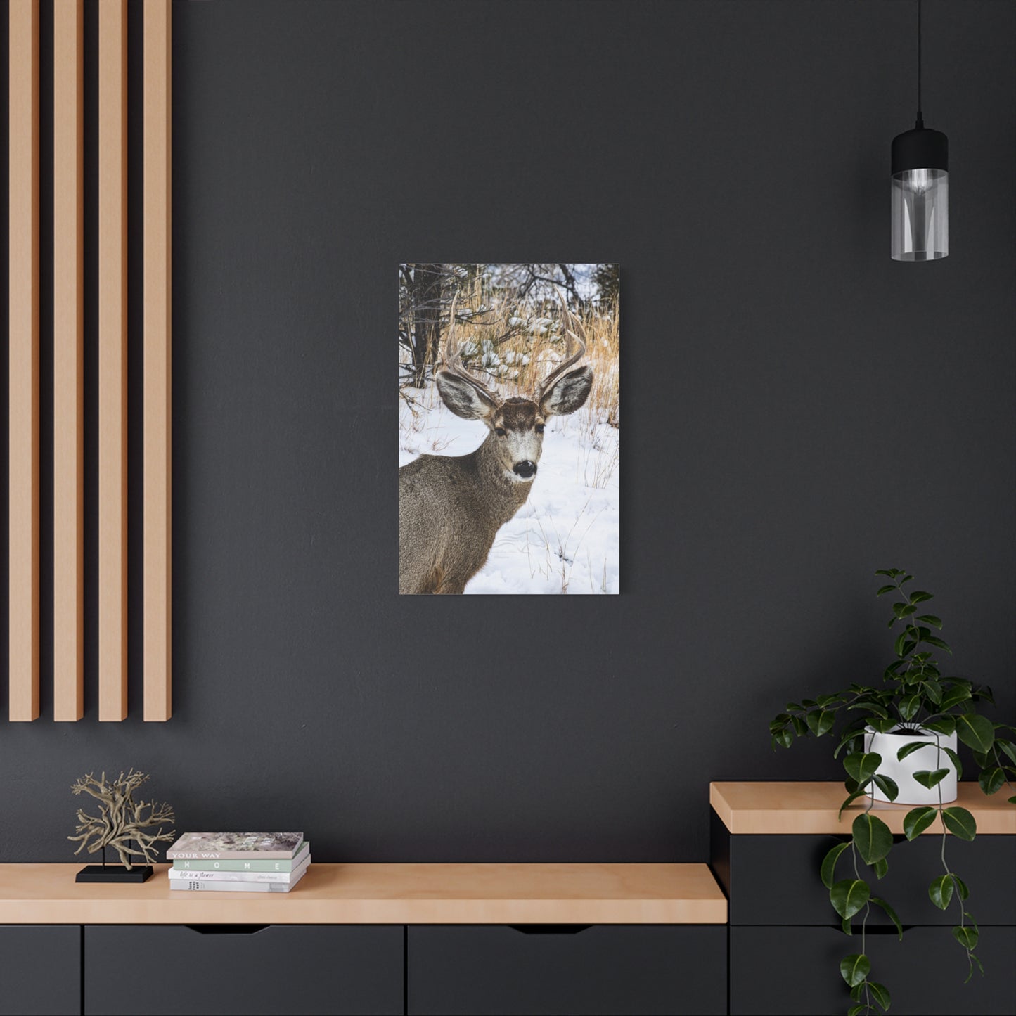 Deer Antlers in February Canvas