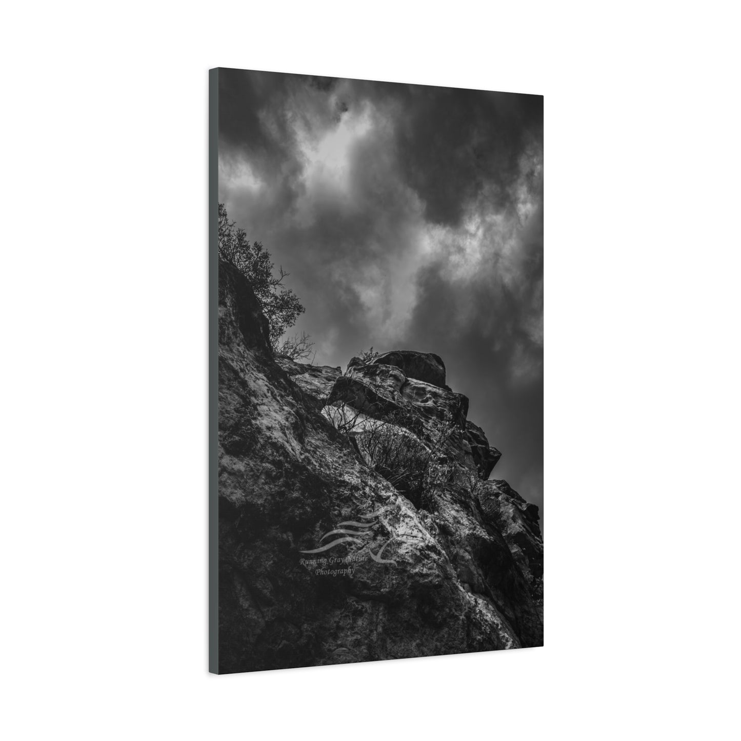 Black and White Sky View Ayres Natural Bridge Canvas
