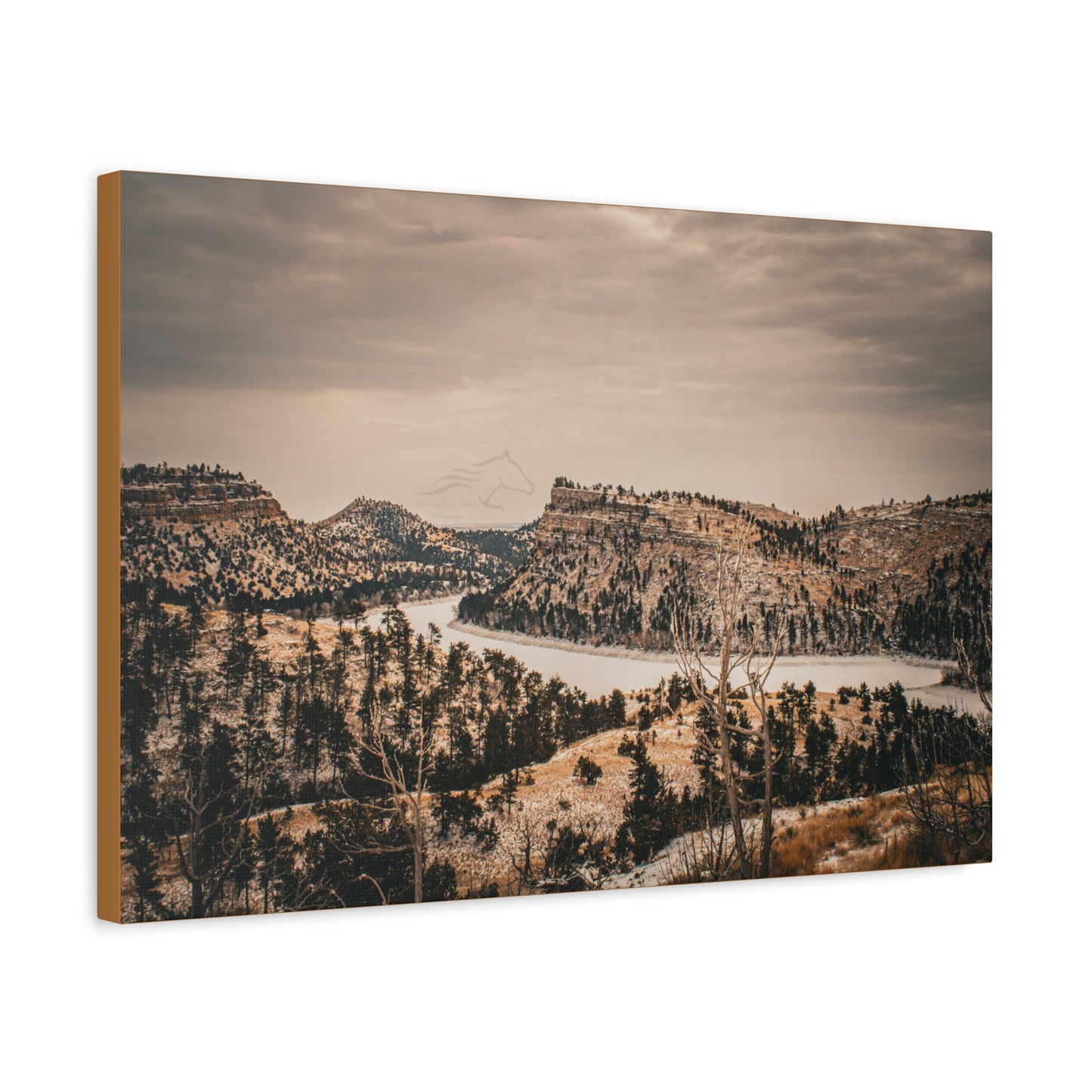 Rustic Mountain Landscape Canvas
