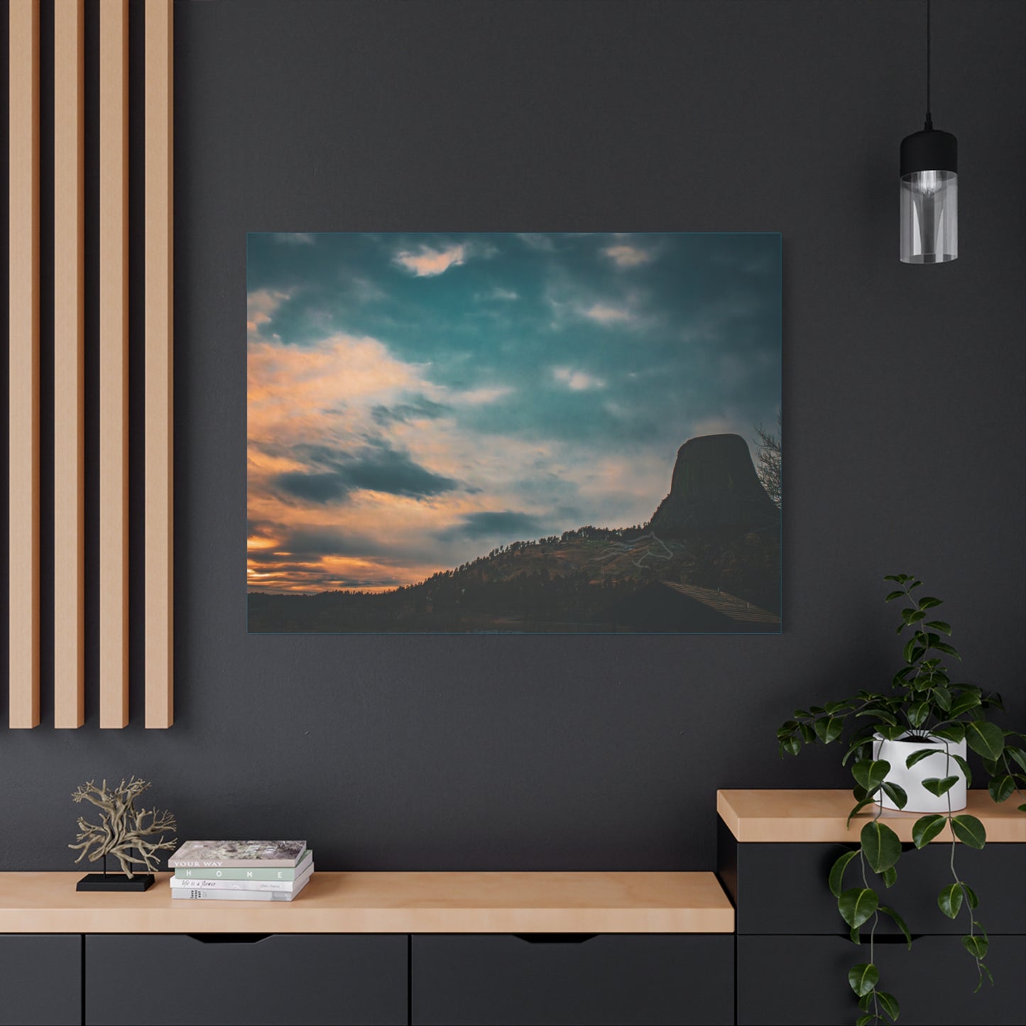 Scenic Landscape Devils Tower Canvas