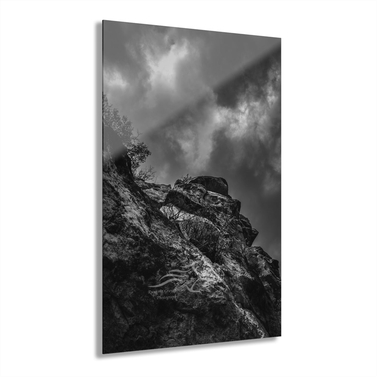 Black and White Sky View Ayres Natural Bridge Acrylic