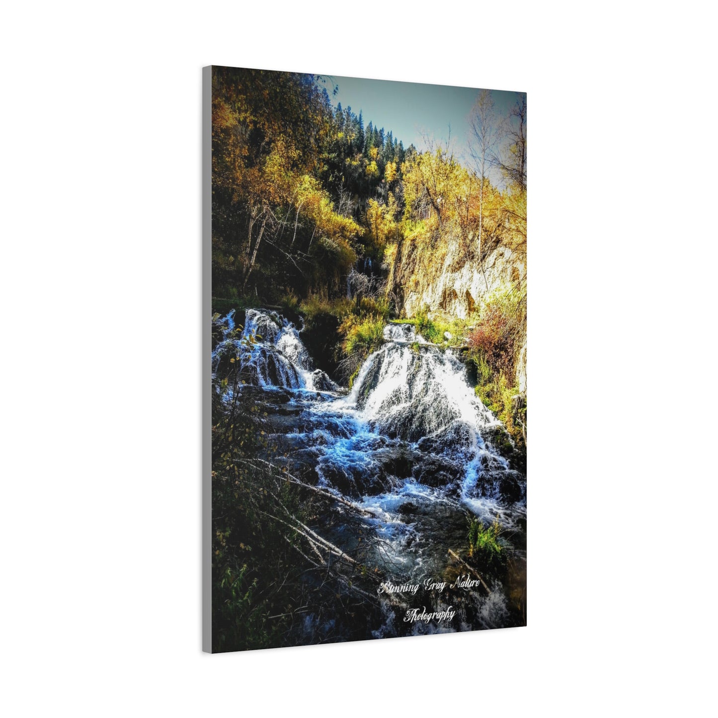 Spearfish, SD Roughlock Falls Matte Canvas, Stretched, 1.25"