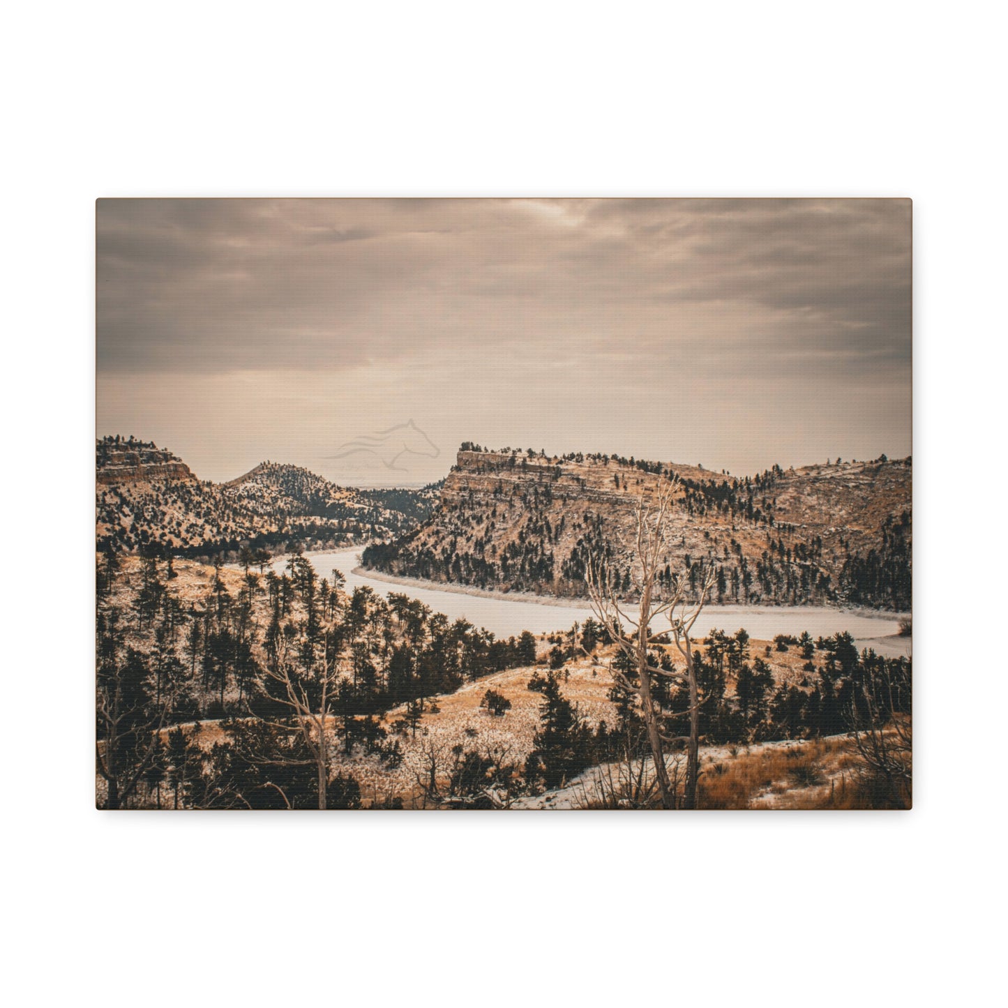Rustic Mountain Landscape Canvas