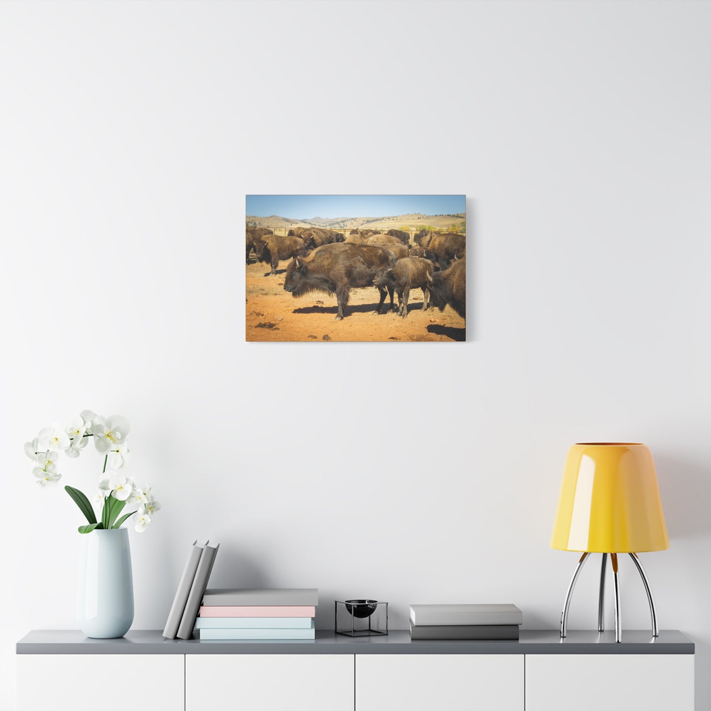 Momma and Baby Buffalo Canvas