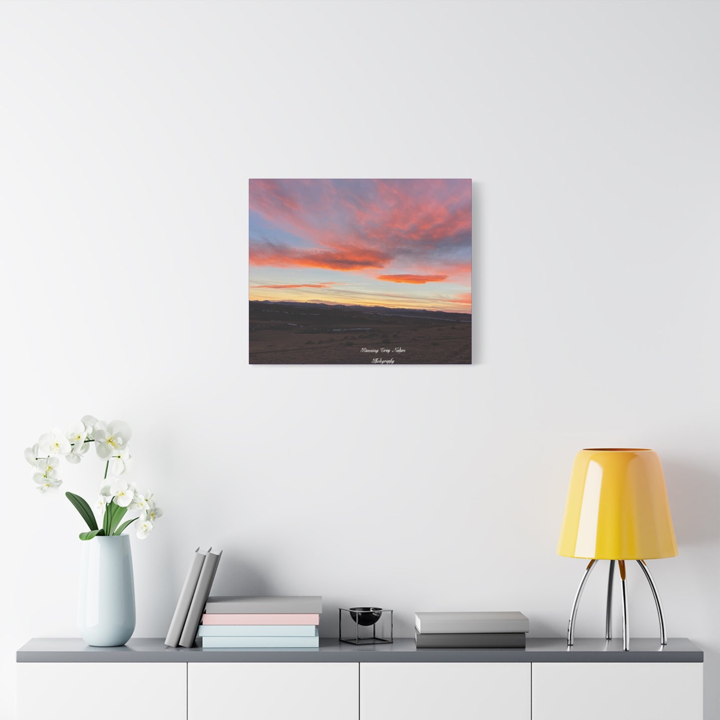 Wyoming Sunset Matte Canvas, Stretched, 1.25"