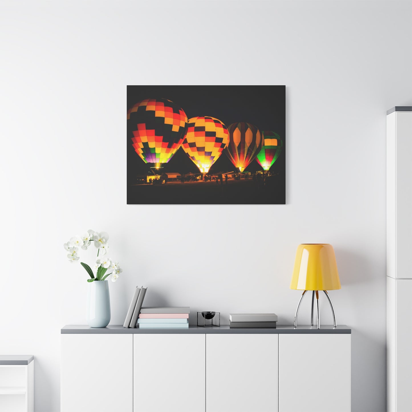 Four Colorful Hot Air Balloon Canvas