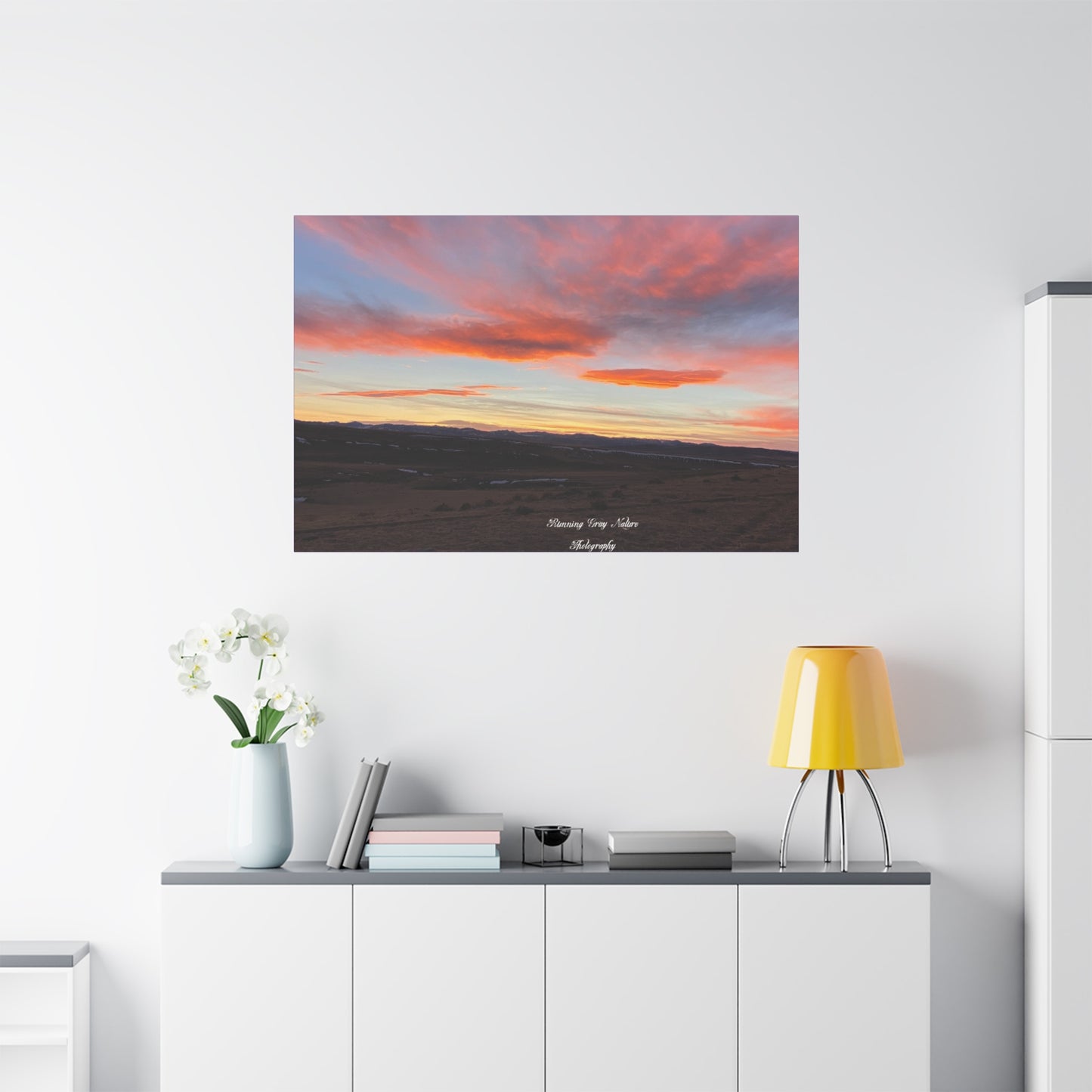 Wyoming Sunset Matte Canvas, Stretched, 1.25"