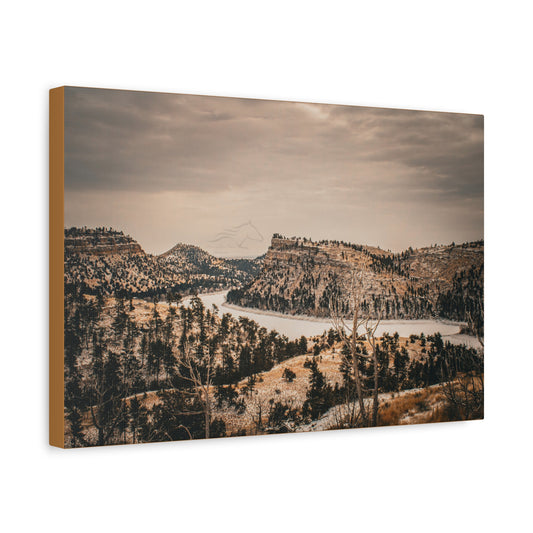 Rustic Mountain Landscape Canvas