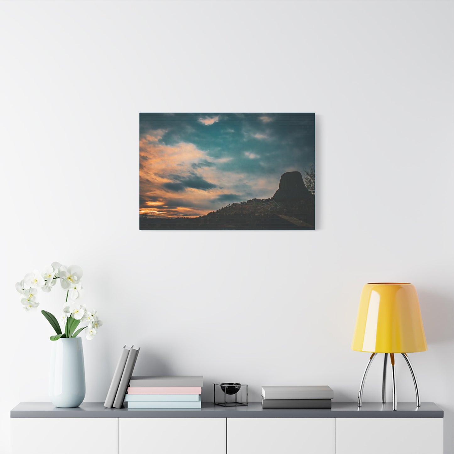 Scenic Landscape Devils Tower Canvas