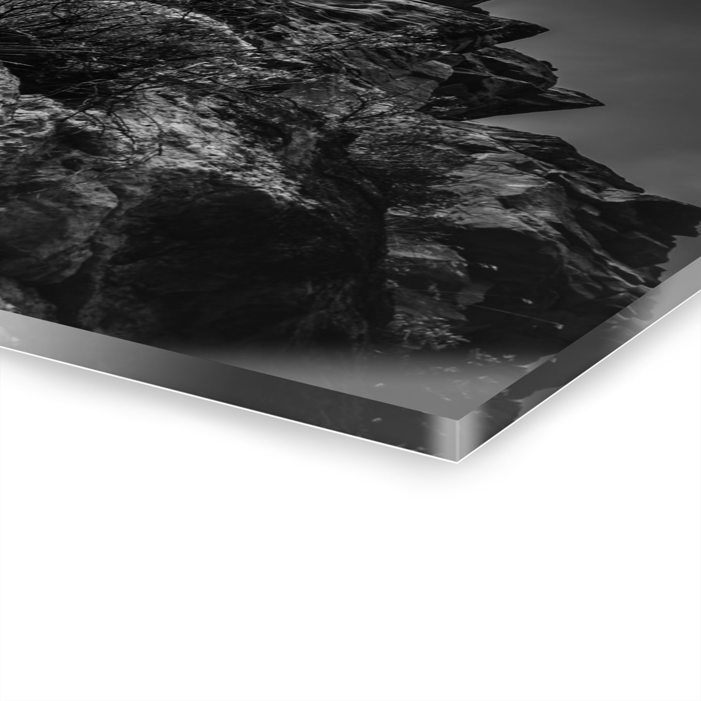 Black and White Sky View Ayres Natural Bridge Acrylic