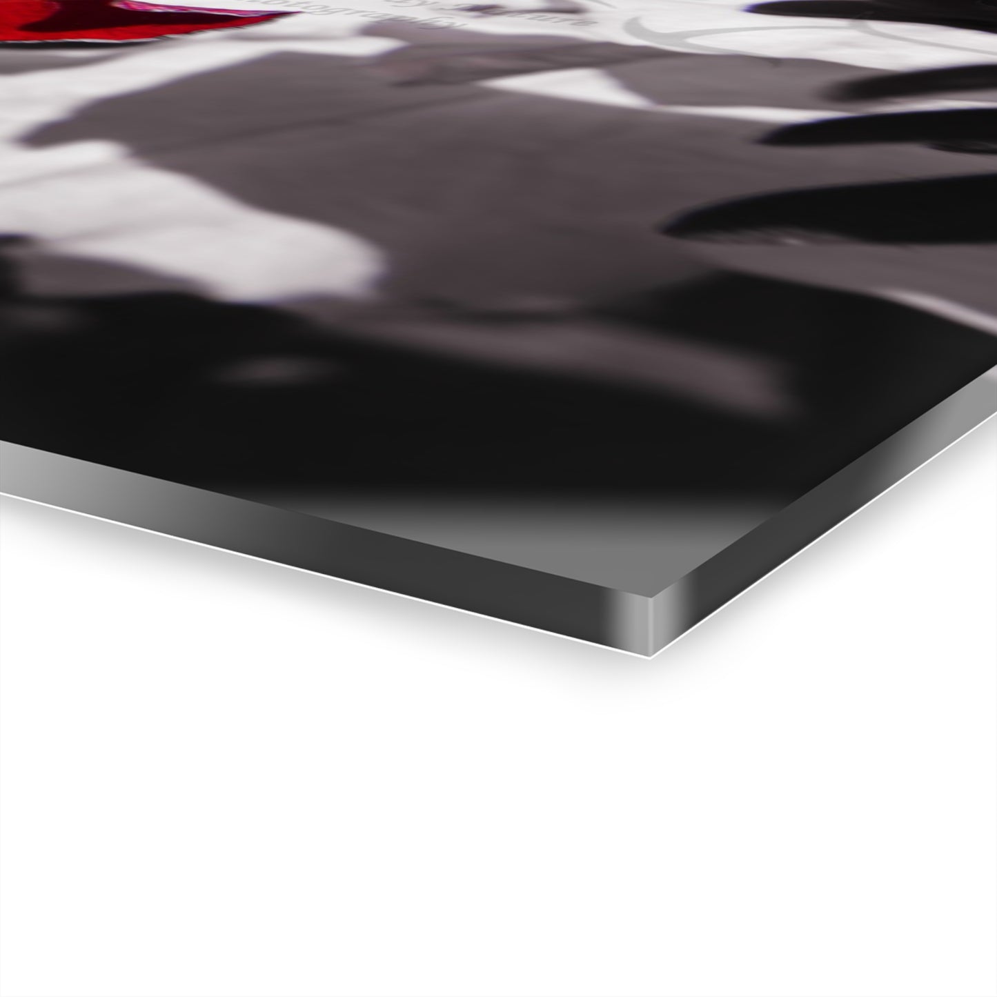 Black and Red Flower Acrylic