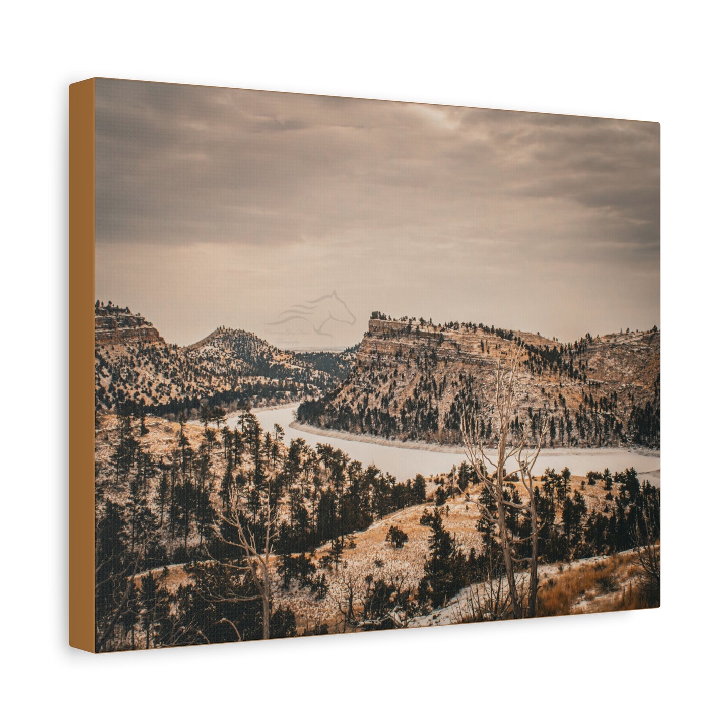 Rustic Mountain Landscape Canvas