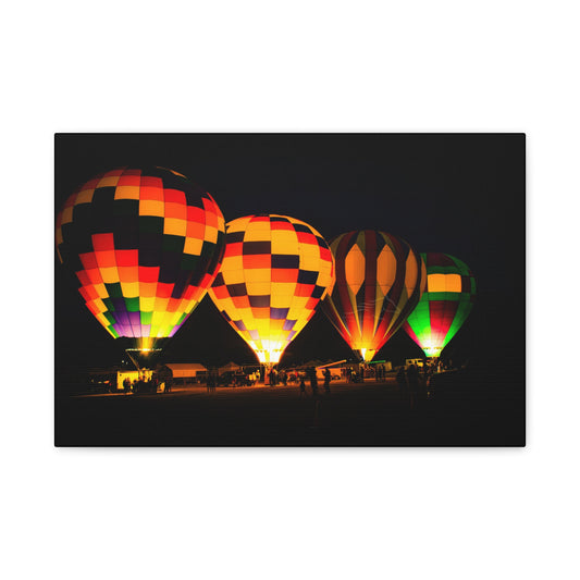 Four Colorful Hot Air Balloon Canvas