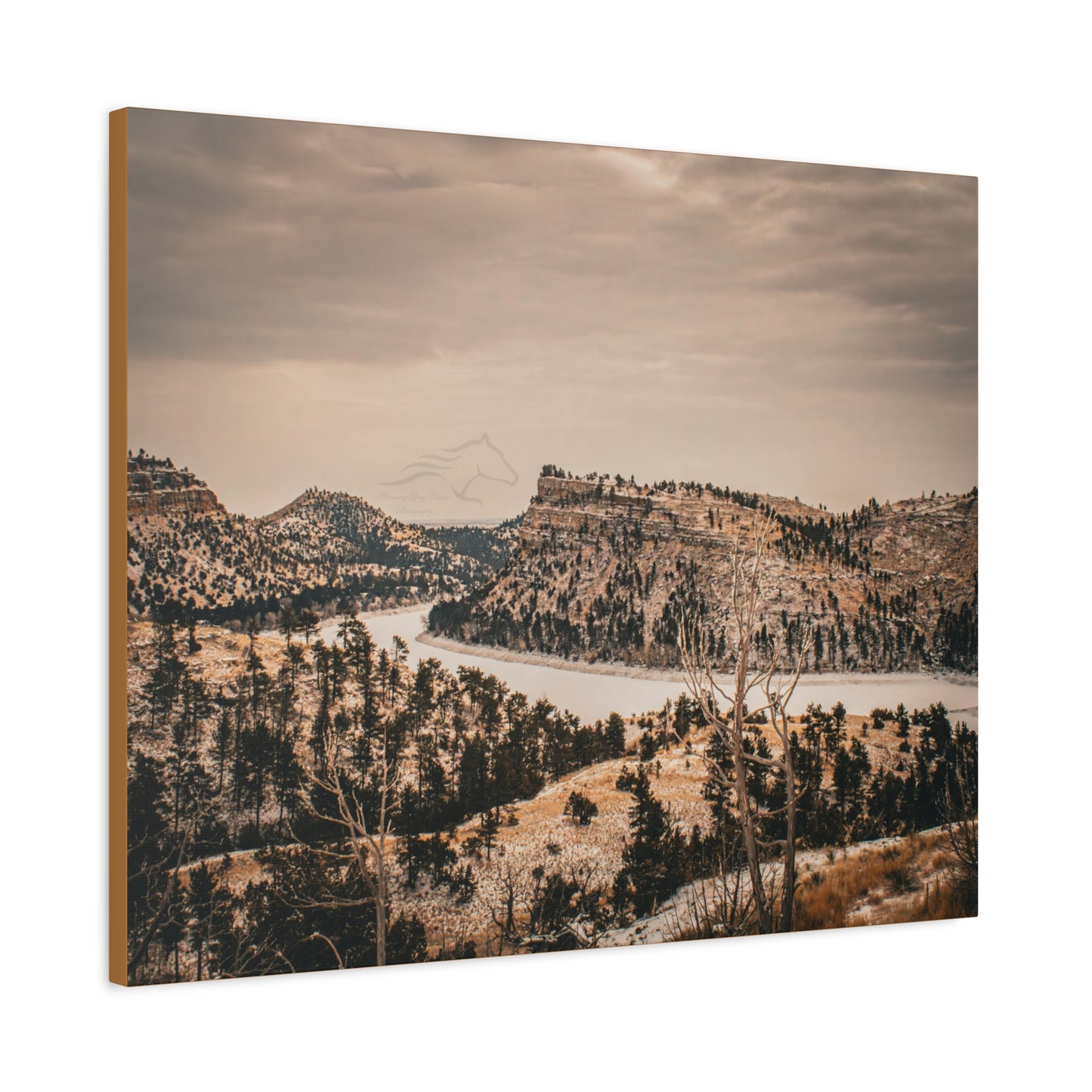 Rustic Mountain Landscape Canvas