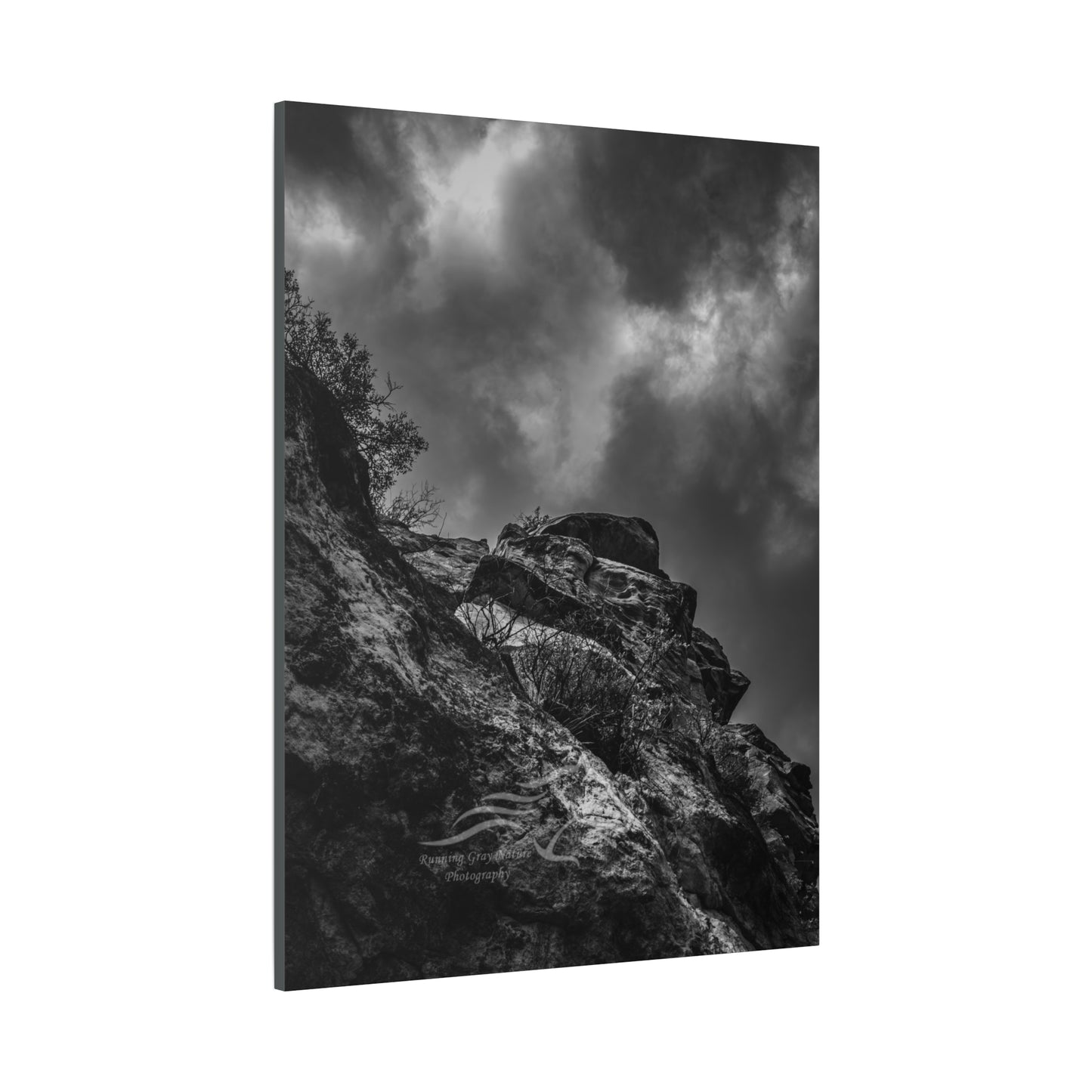 Black and White Sky View Ayres Natural Bridge Canvas