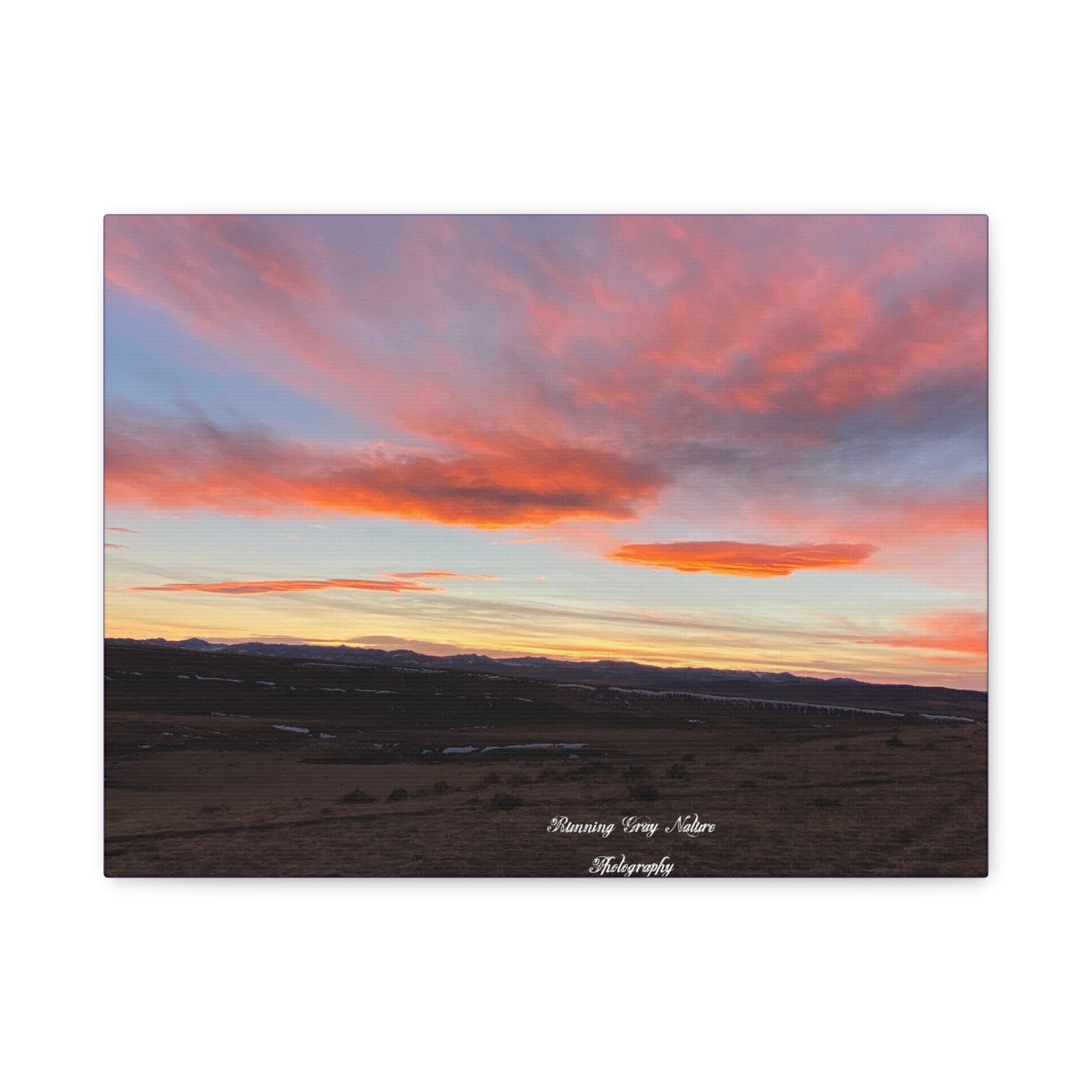 Wyoming Sunset Matte Canvas, Stretched, 1.25"