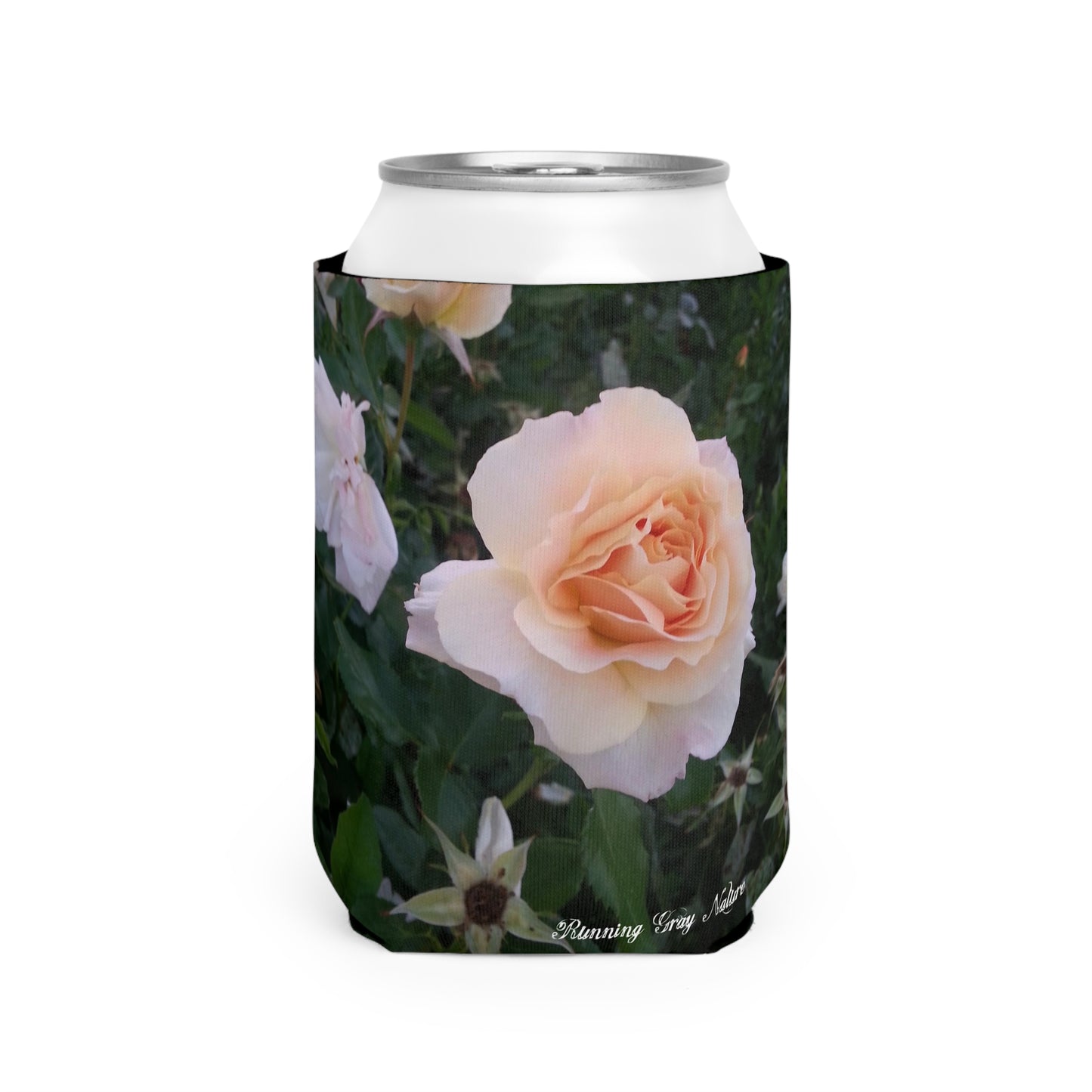 White Rose Can Koozie Sleeve