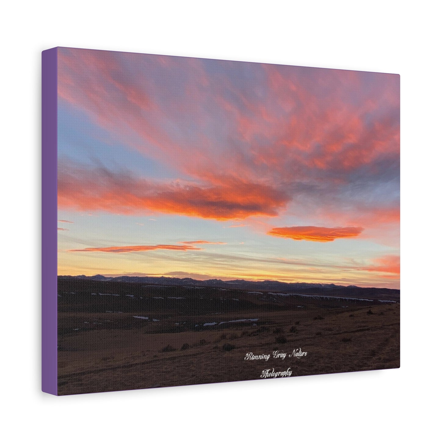 Wyoming Sunset Matte Canvas, Stretched, 1.25"