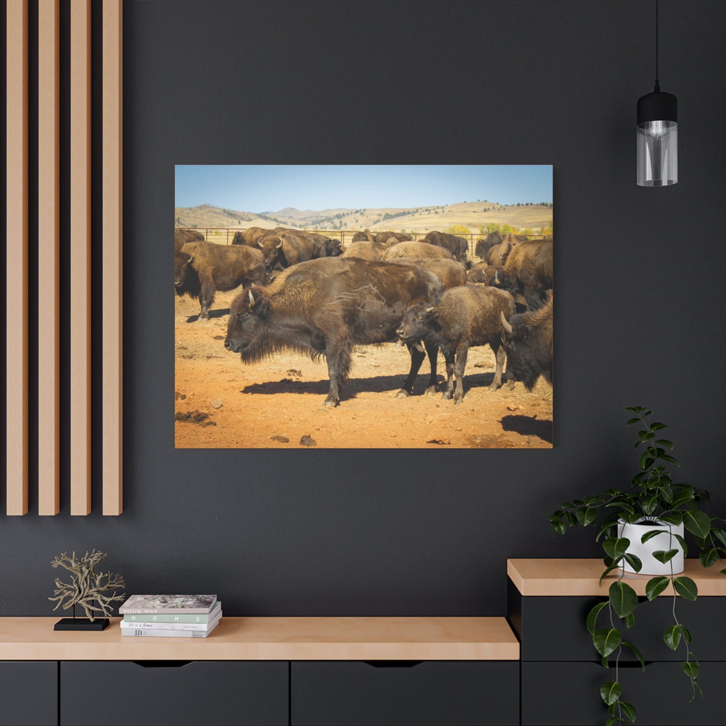 Momma and Baby Buffalo Canvas