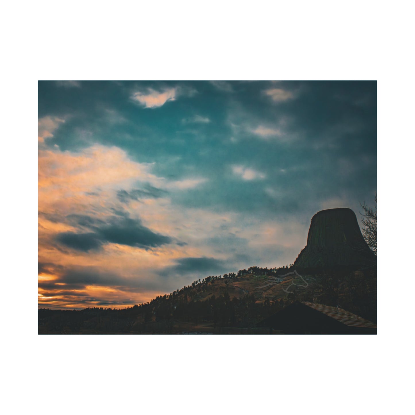Scenic Landscape Devils Tower Canvas