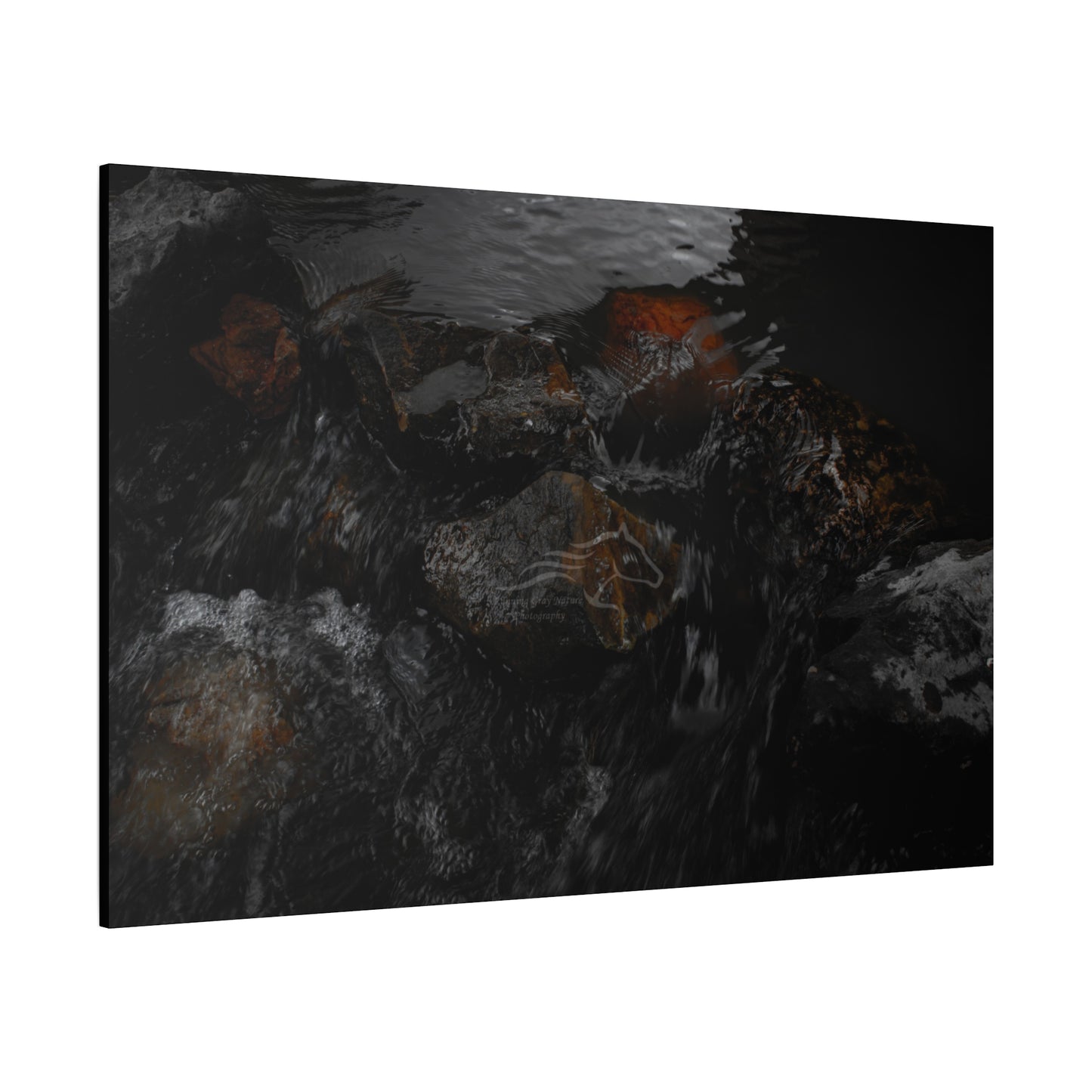 Dark Water Rocks Canvas