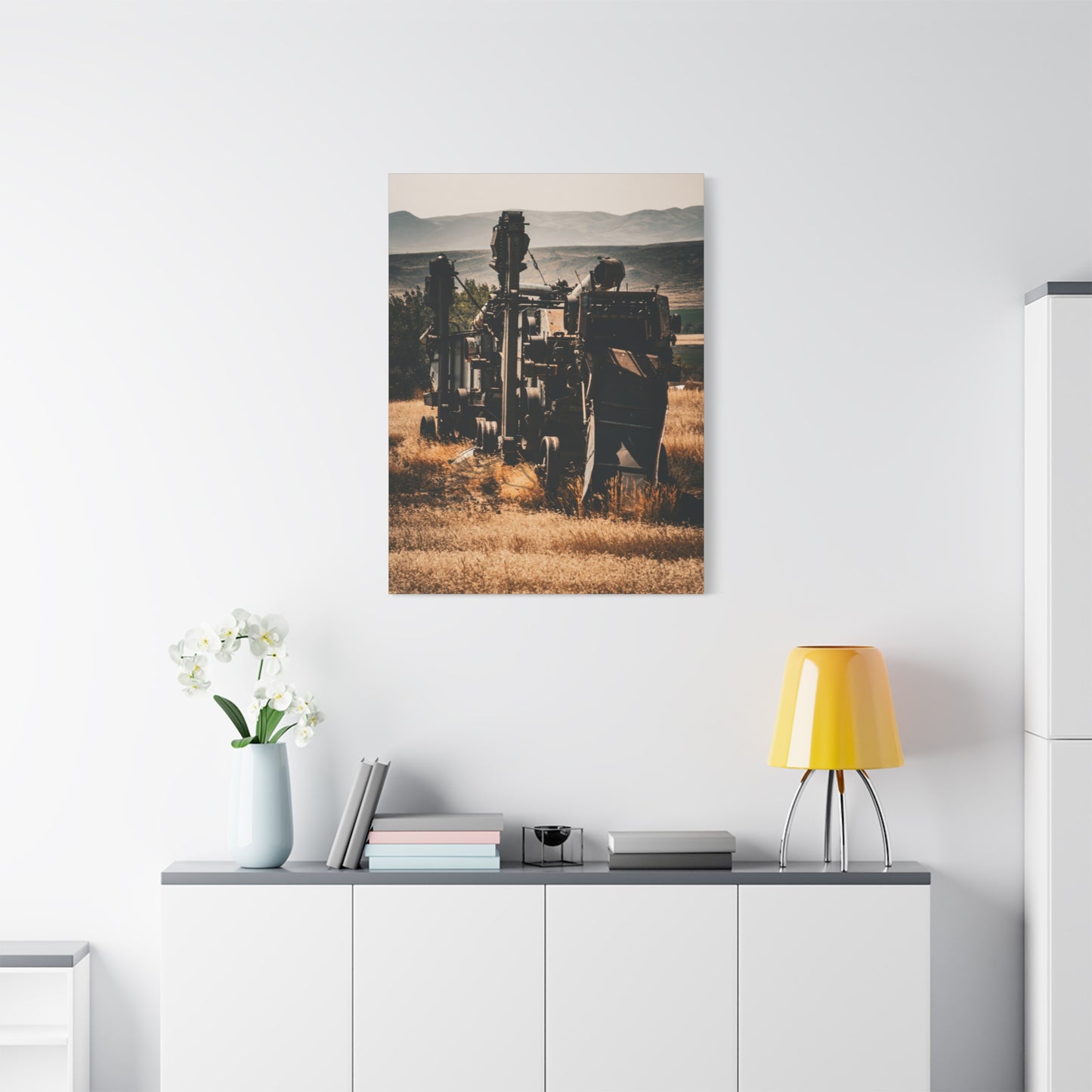 Rustic Farm Equipment Canvas