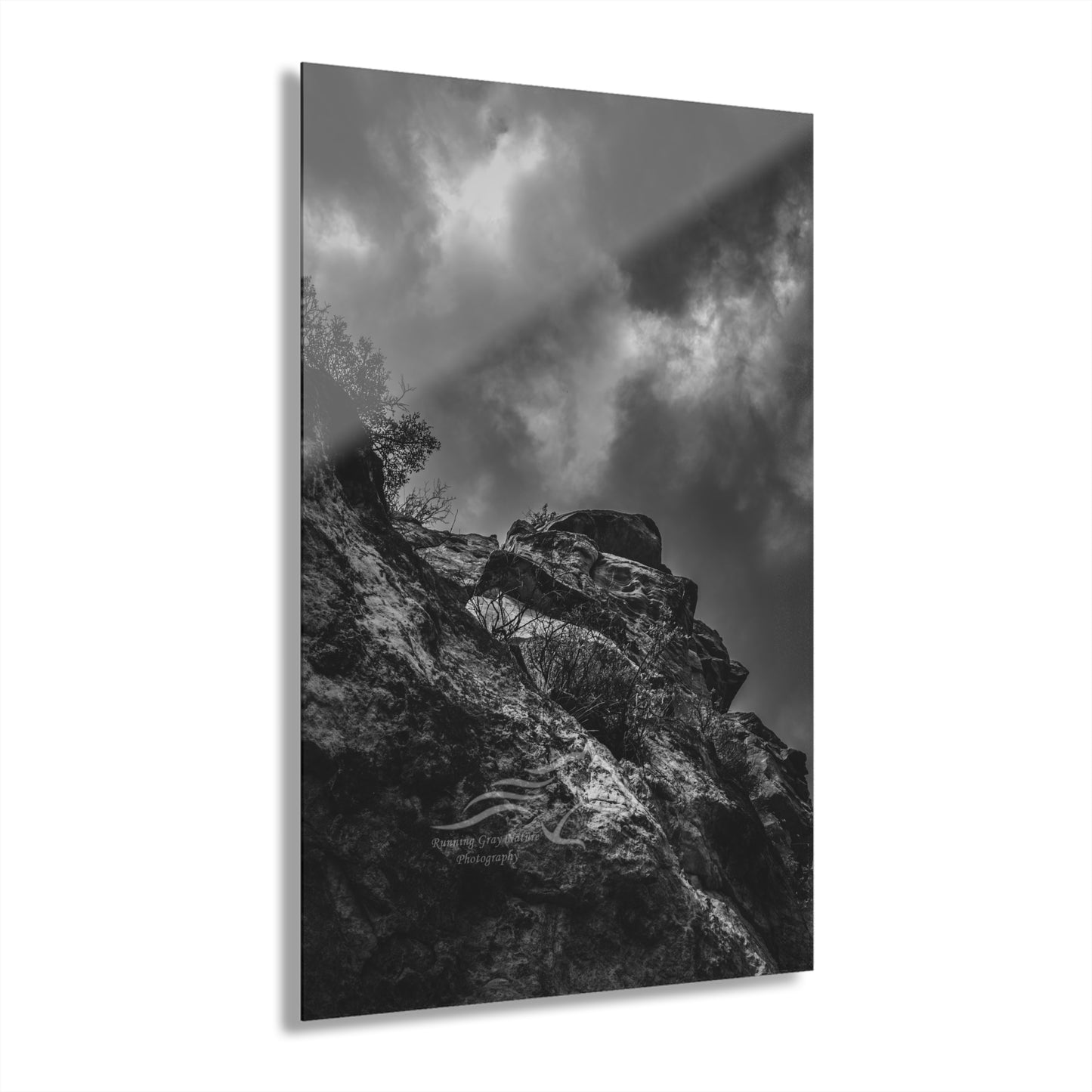 Black and White Sky View Ayres Natural Bridge Acrylic
