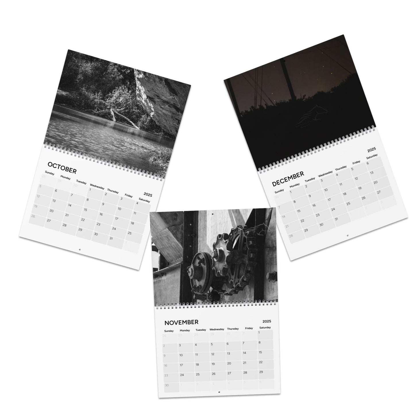 Black And White Calendar (2025)