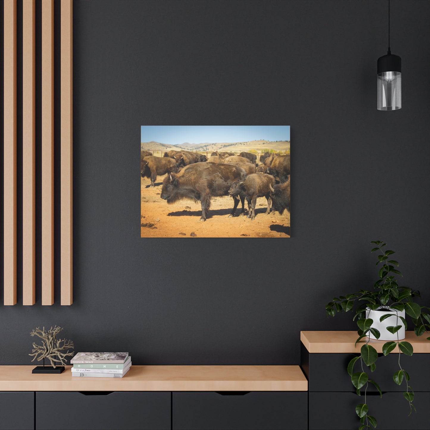 Momma and Baby Buffalo Canvas