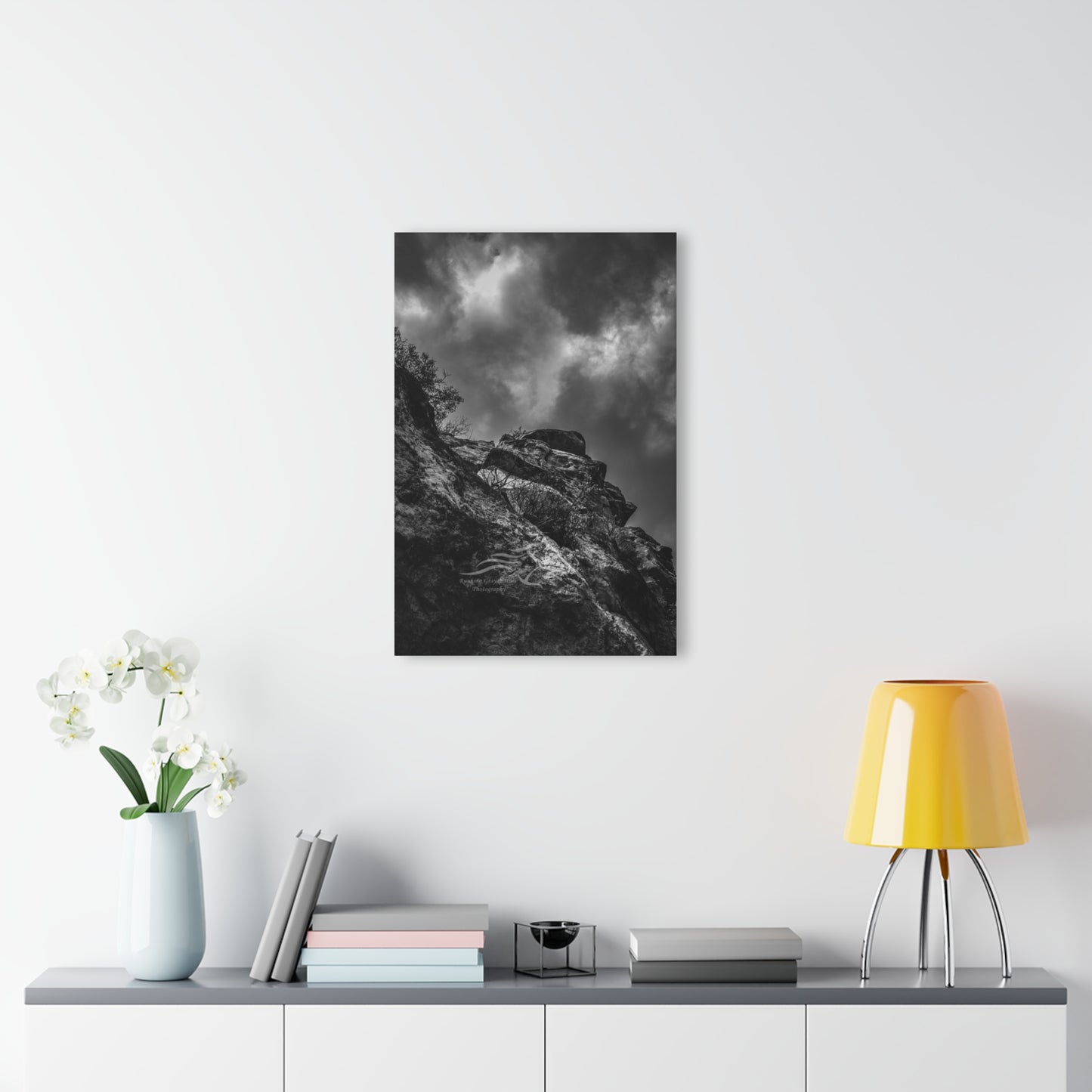 Black and White Sky View Ayres Natural Bridge Acrylic