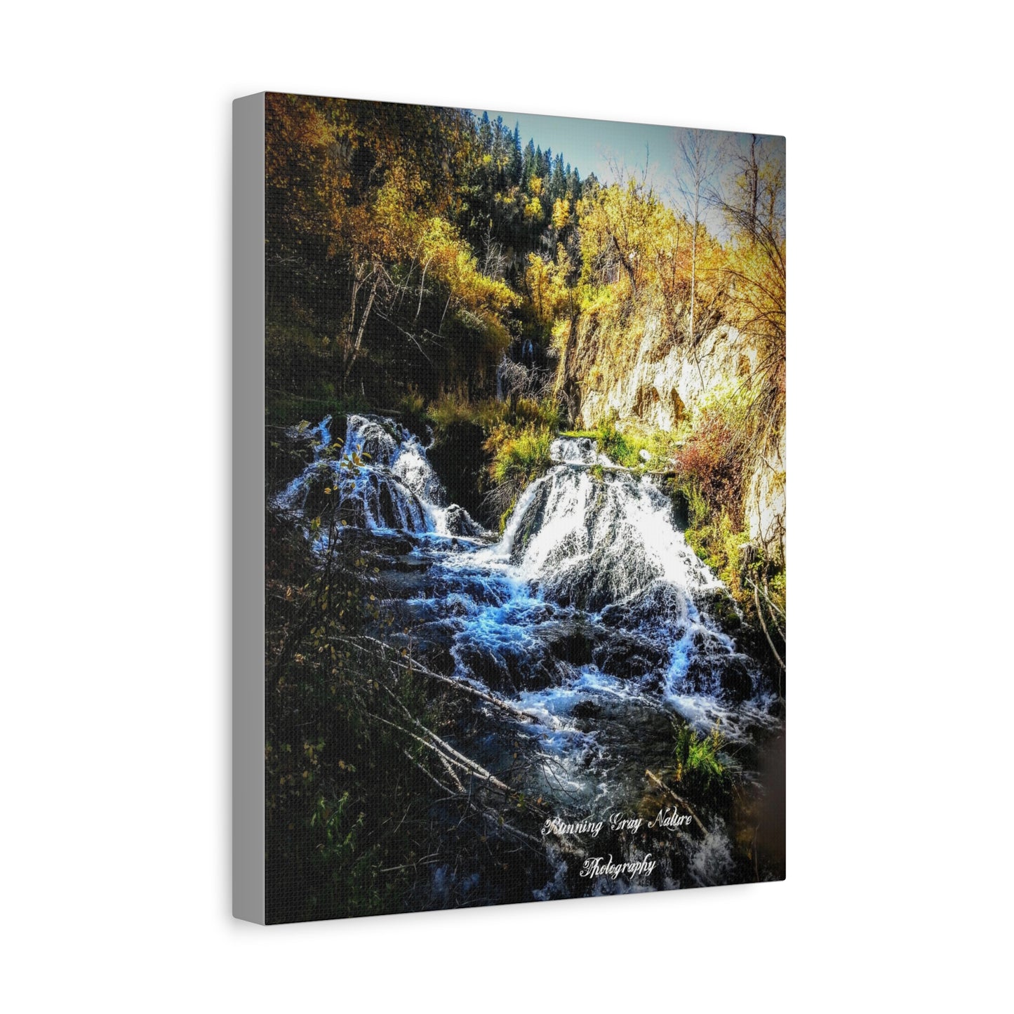 Spearfish, SD Roughlock Falls Matte Canvas, Stretched, 1.25"